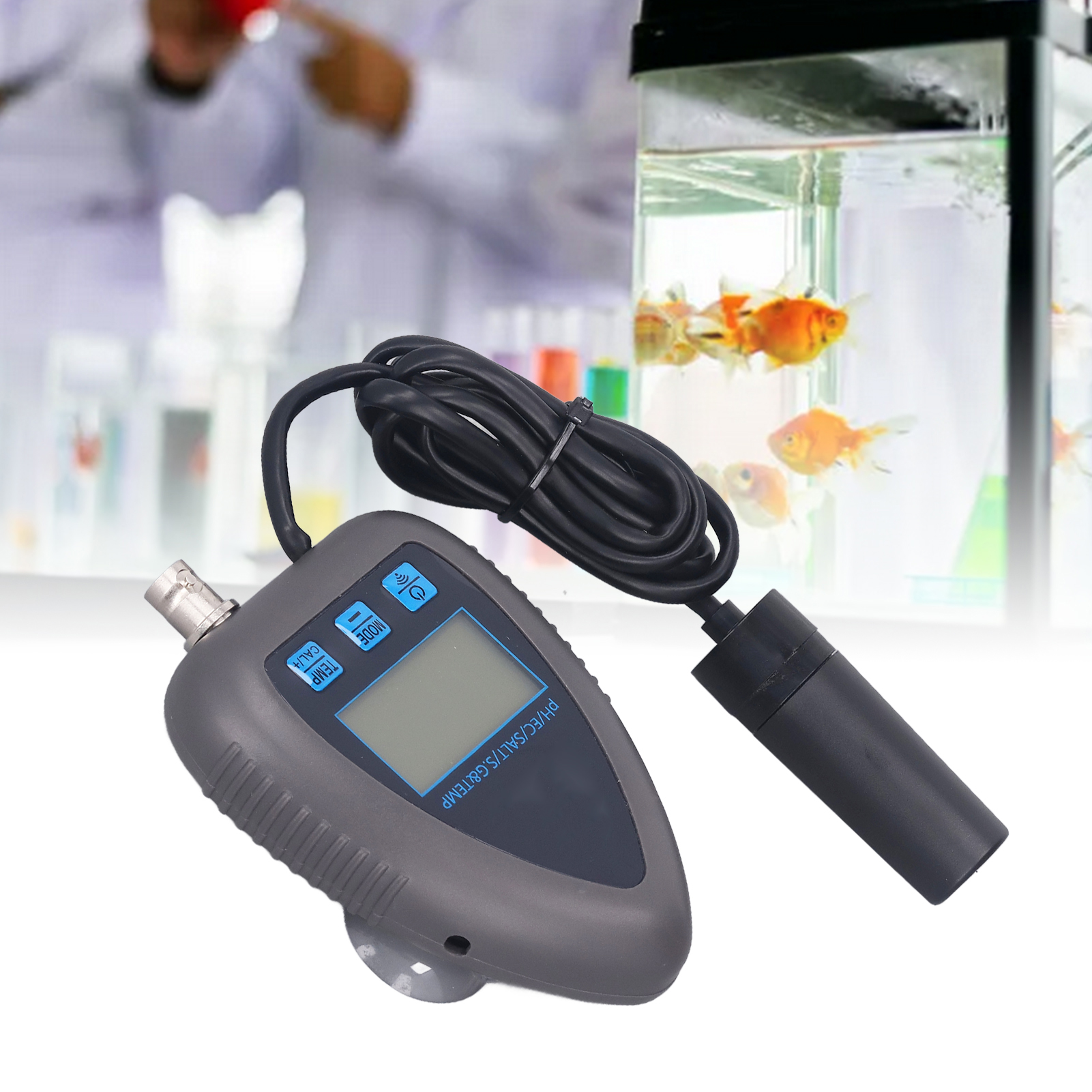 Intelligenter Wlan-online-wasserqualitätsmonitor: Ph-wert/elektroleitfähigkeit/salzgehalt/dichte Und Temperatur (europäischer Standard 230-240 V)
