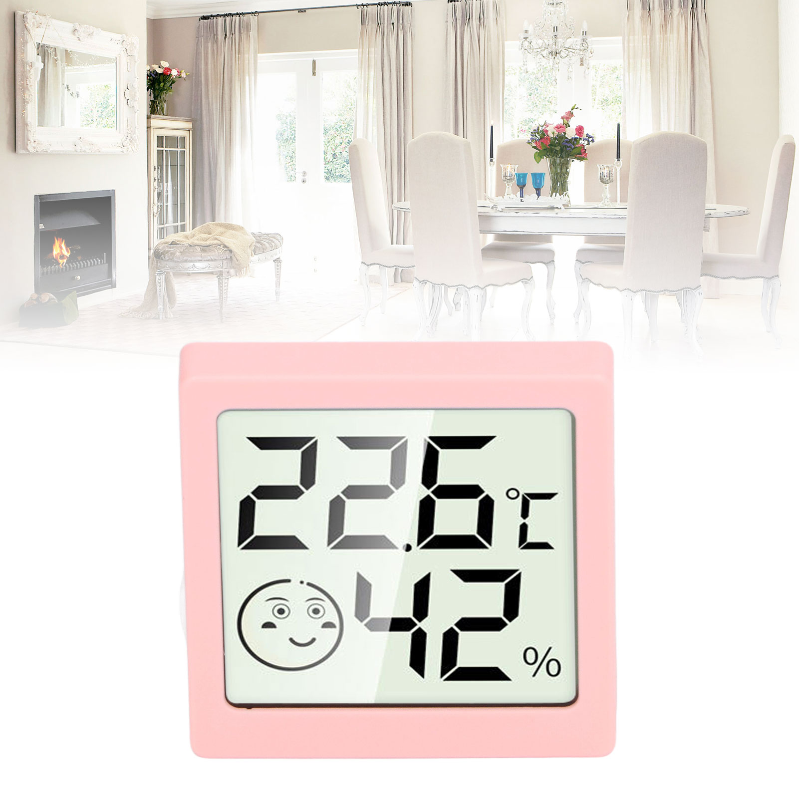 Lx8101 Hochauflösendes Elektronisches Präzisions-thermohygrometer Mit Digitaler Anzeige Für Den Haushalt (pink)
