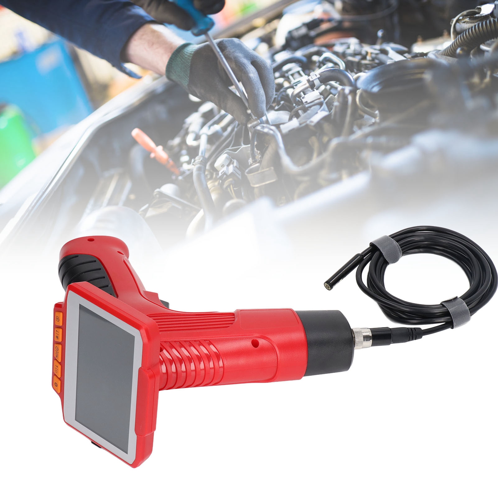 Industrielles Endoskop Mit Drei Linsen Und 4,3-zoll-hd-kamera Für Die Fahrzeugreparatur Und Die Inspektion Industrieller Rohrleitungen (2 Megapixel).