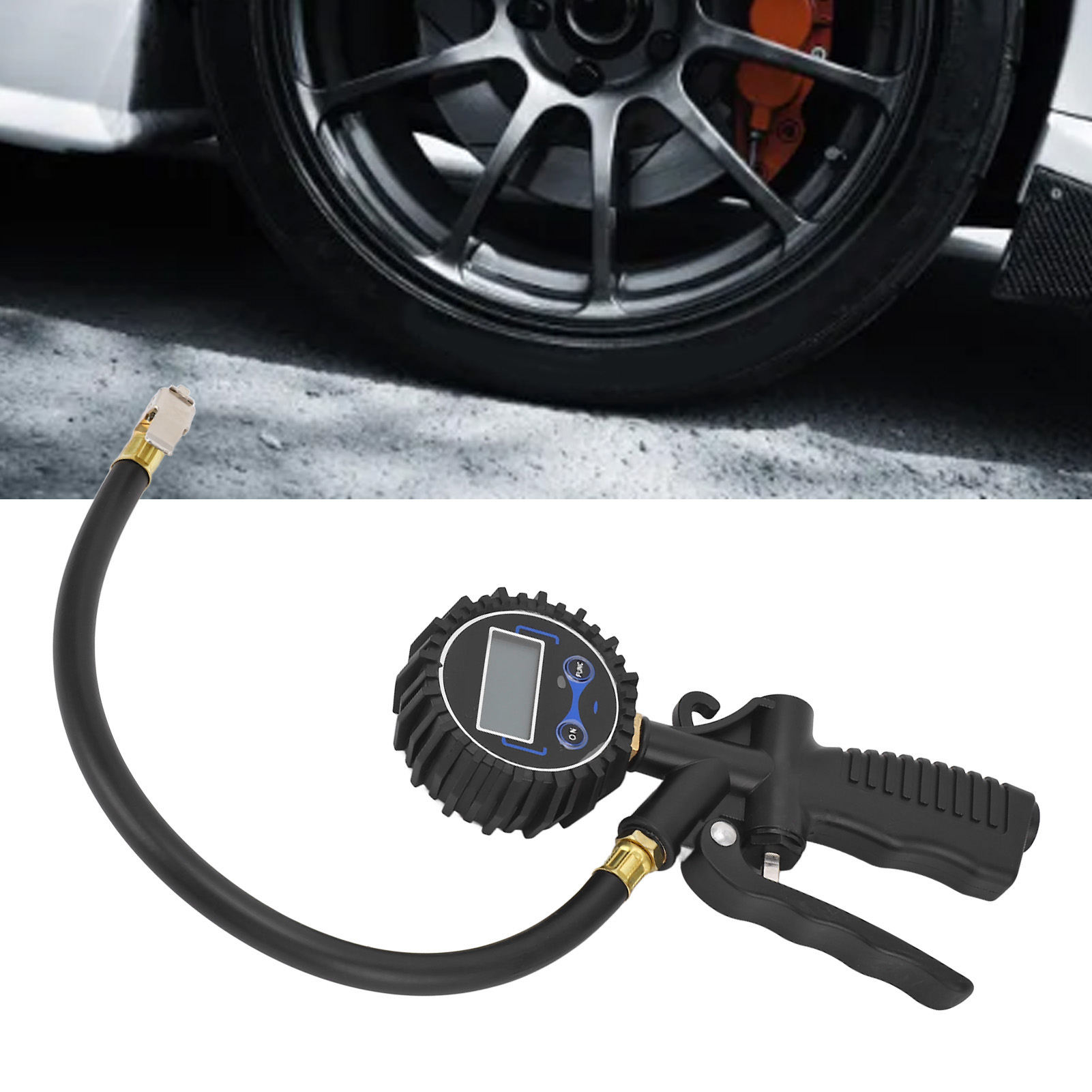 Luftpumpe Mit 170 Psi Druck, Elektronischem Digitalmanometer Zur Echtzeit-druckanzeige Und 1/4" Npt Schnellanschluss-lufteinlass.