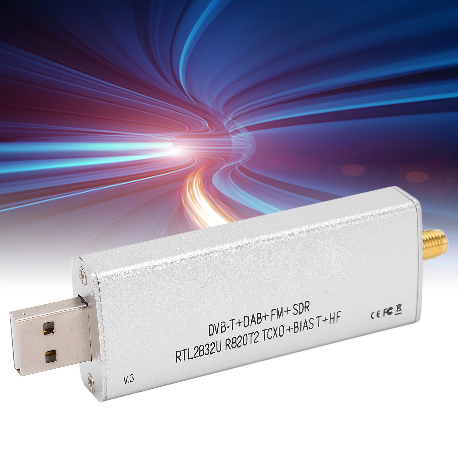 Rtl-sdr V3 Funkempfänger, Verbesserte Version R820t2 Rtl2832u 1ppm Tcxo Sma Rtlsdr