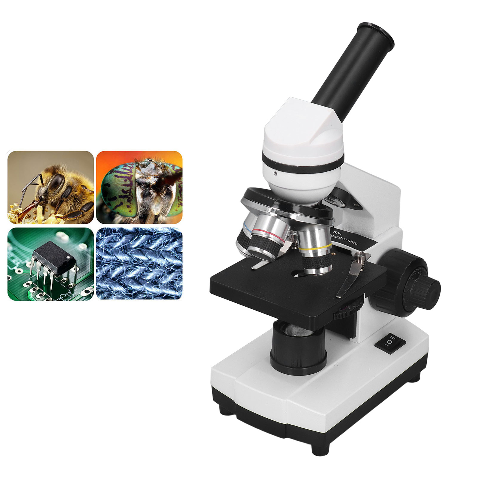 Monokulares Biologisches Mikroskop 40x–640x, Geeignet Für Lehrlabore, Histologische Forschung Und Wissenschaftskommunikation. Stromversorgung: 100–240 V Wechselstrom (europäischer Standard).