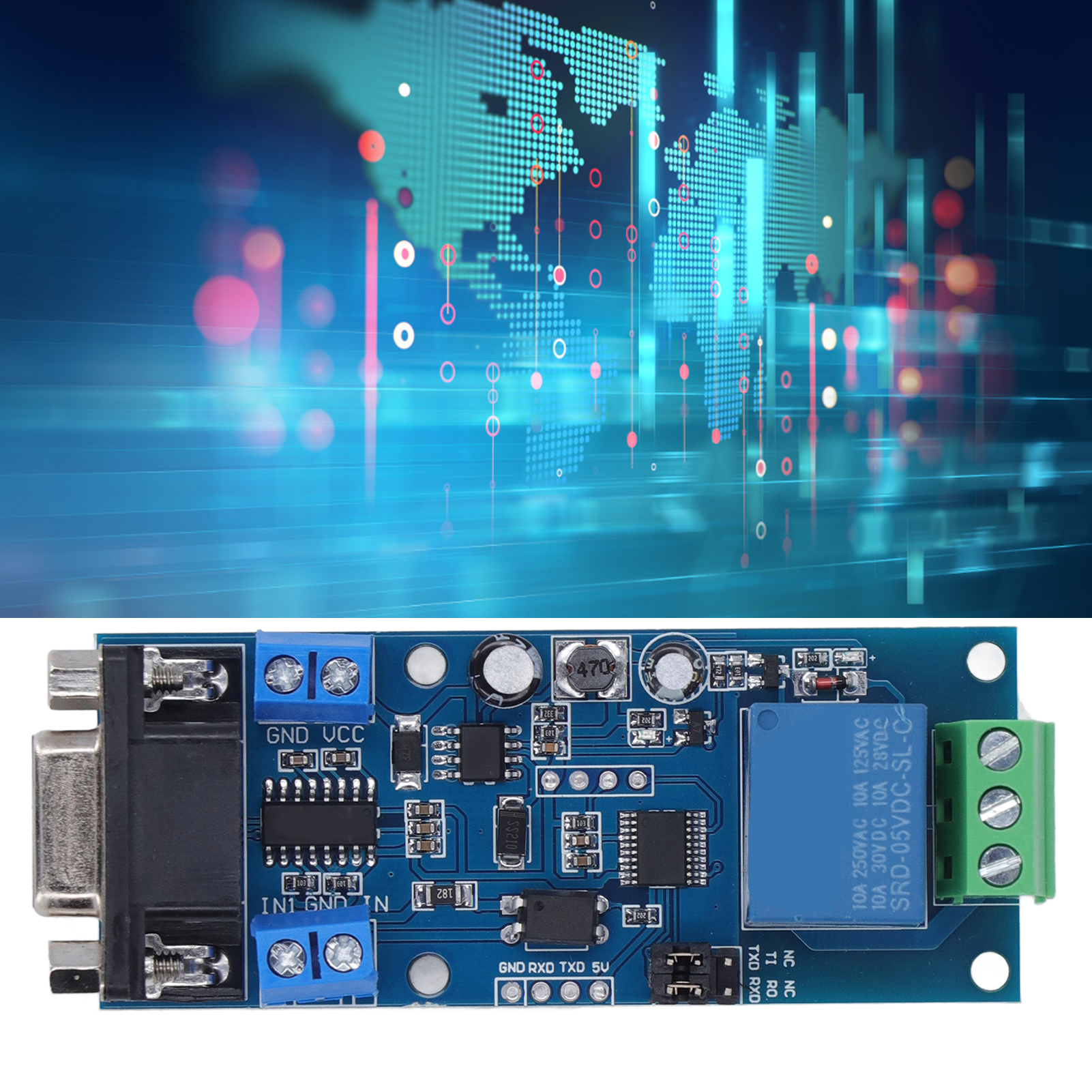 1-kanal Modbus Rtu Rs232/ttl Uart Steuerrelaismodul, 7–24 V Dc