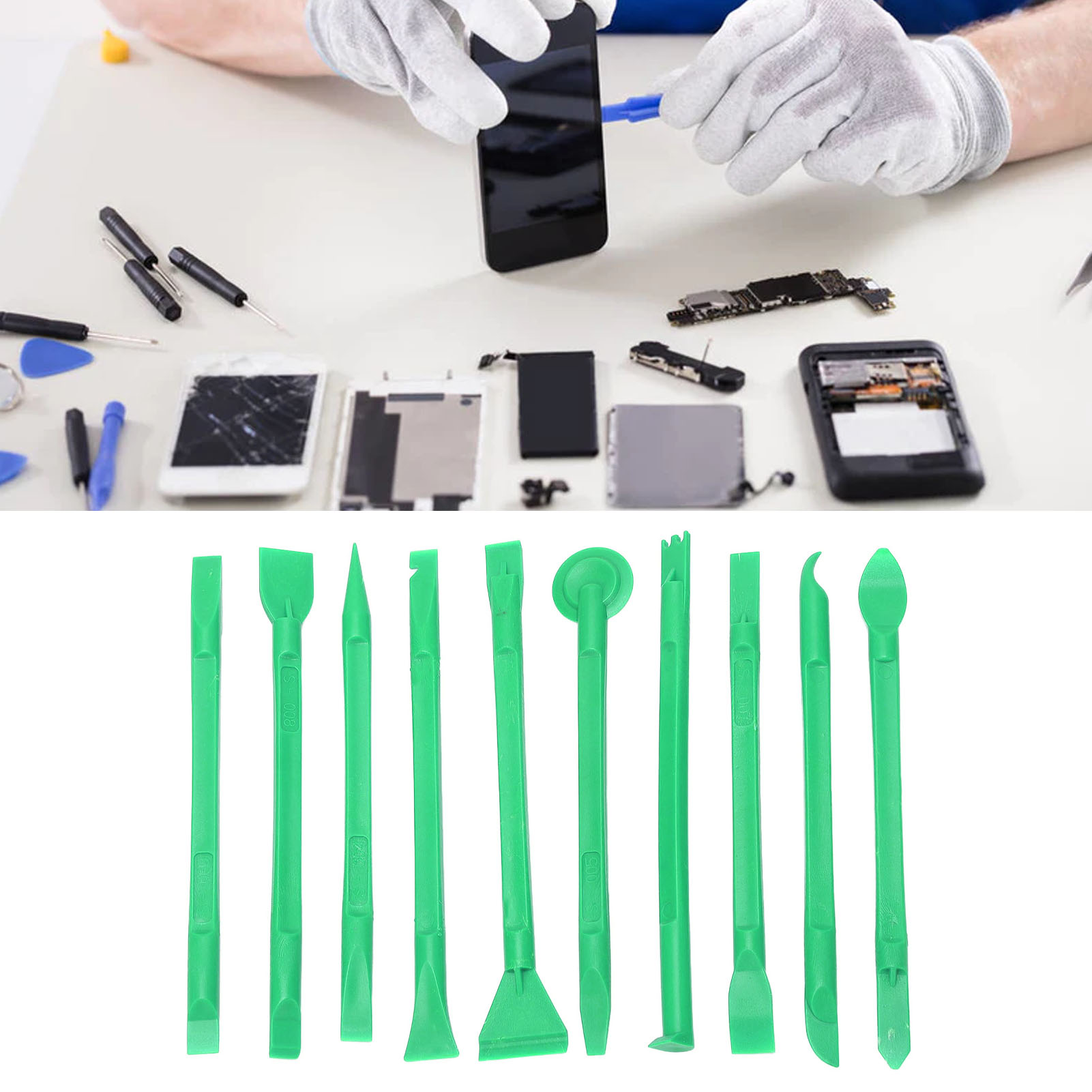 Werkzeuge Für Die Elektronikreparatur, Brecheisen, Multifunktions-brecheisen, 10er-sets Zu Verkaufen, Grün.