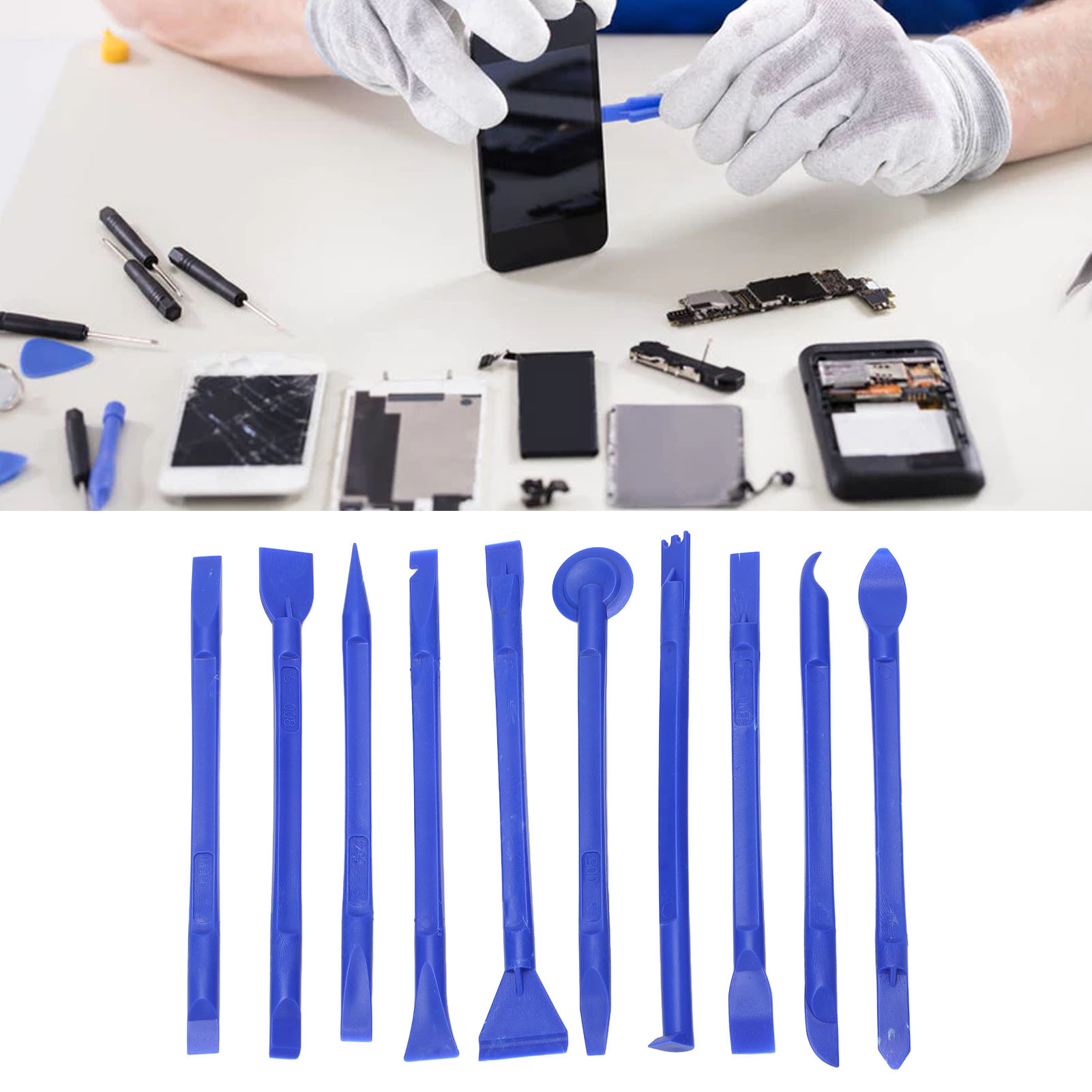 Werkzeuge Für Die Elektronikreparatur, Brecheisen, Multifunktions-brecheisen, 10er-sets Zu Verkaufen, Blau.