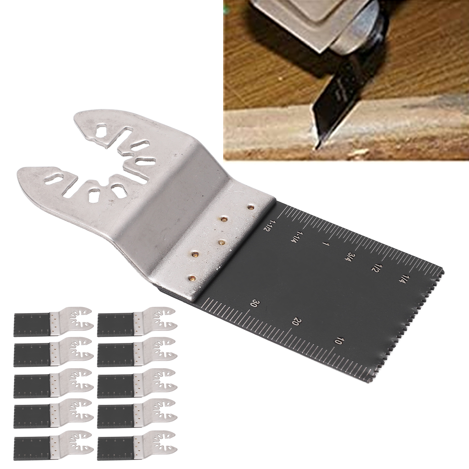 Packung Mit 10 34-mm-schnellwechsel-bimetall-sägeblättern Für Elektrowerkzeuge
