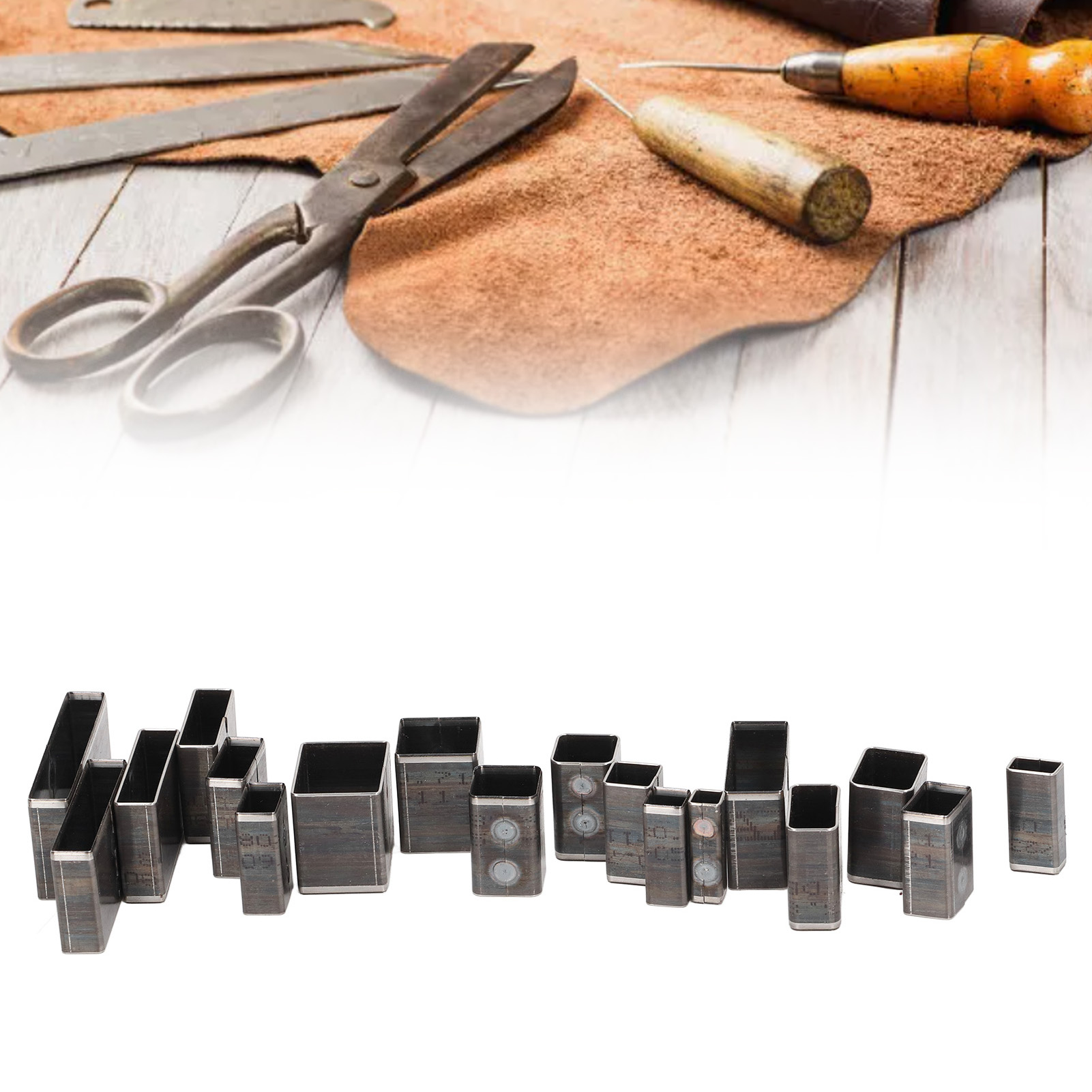 Set Mit 18 Quadratischen Messern Und Stanzformen