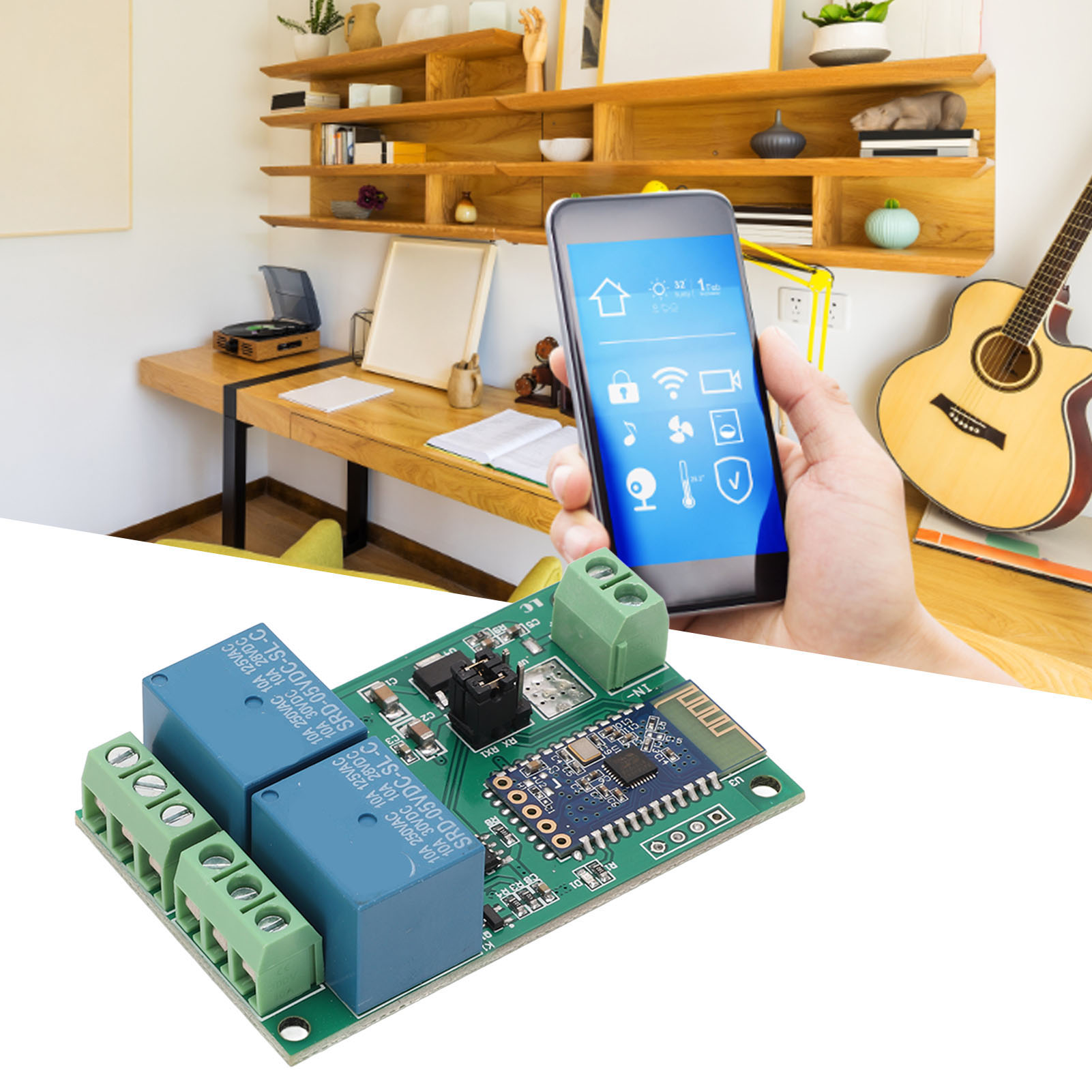 Zweikanaliges Bluetooth-relaismodul, Fernsteuerung Per Mobil-app Für Smart Home, 5 V Dc