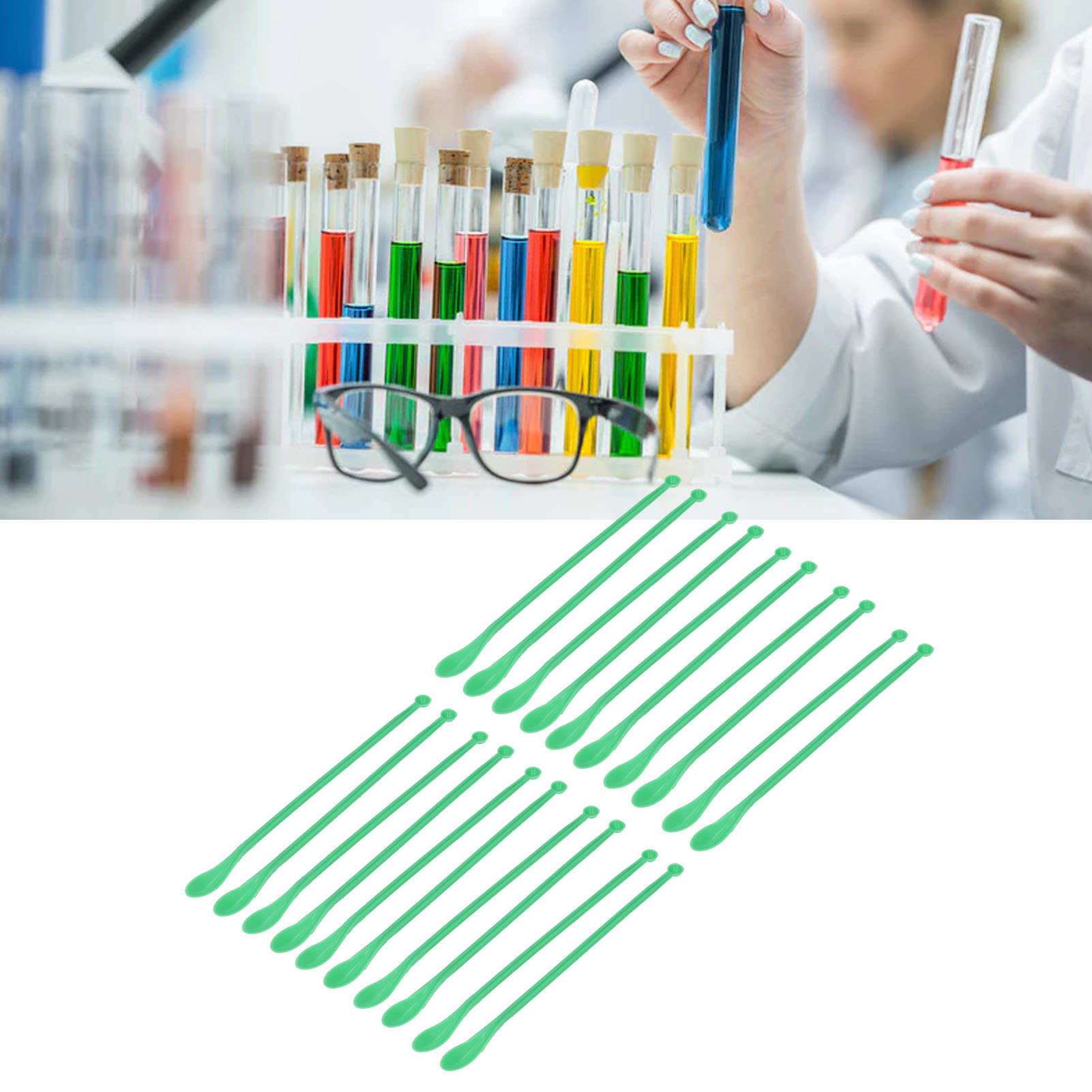 Laborspatel, Plastiklöffel, Kleine Doppelseitige Laborspatel, Verkauft In Packungen Mit 20 Stück.