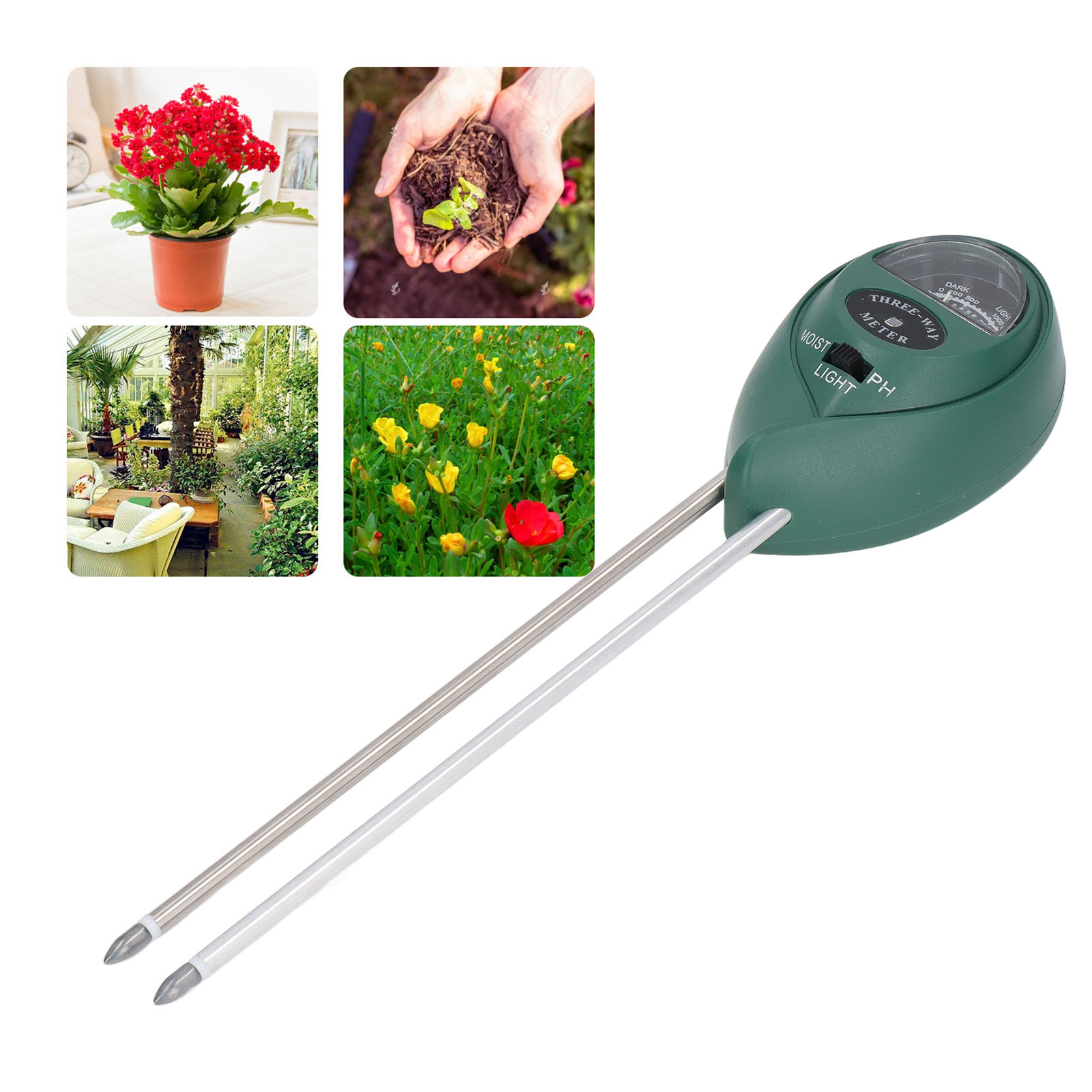 Bodenuntersuchungsgerät Für Blumen Und Pflanzen, Bodenfeuchte- Und Ph-tester, Instrument Zur Überwachung Von Boden-ph-wert, Wassergehalt, Nährstoffgehalt Und Fruchtbarkeit.