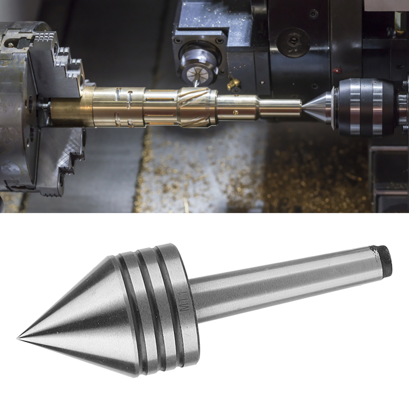 Mt1 Reitstockspitze Für Die Bearbeitung Von Metallen Und Holz, 60°-spitze, Geeignet Für Cnc-drehmaschinen.