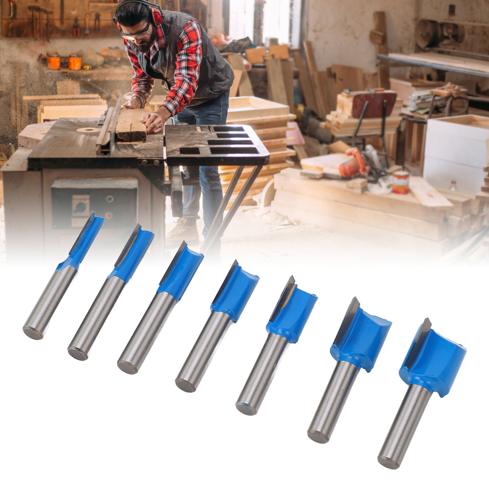Set Aus 8-mm-nutfräsern, Holzfräser, Doppelseitiger Nutfräser, Fräser, Hartmetall-schärffräser, Fräskopf Für Graviermaschinen.