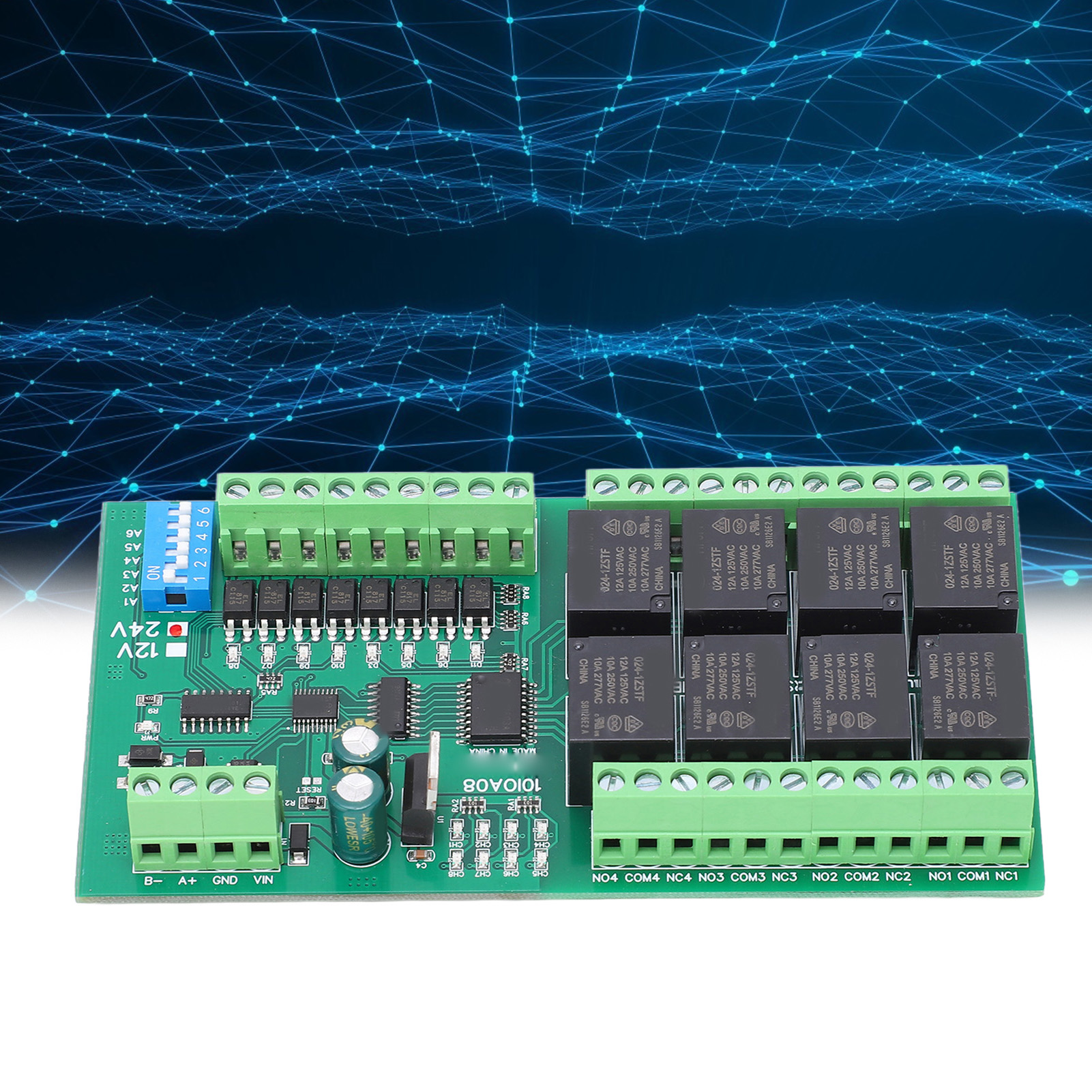 Rs485 Modbusrtu 8-kanal Di-do 24v Dc Relaismodul