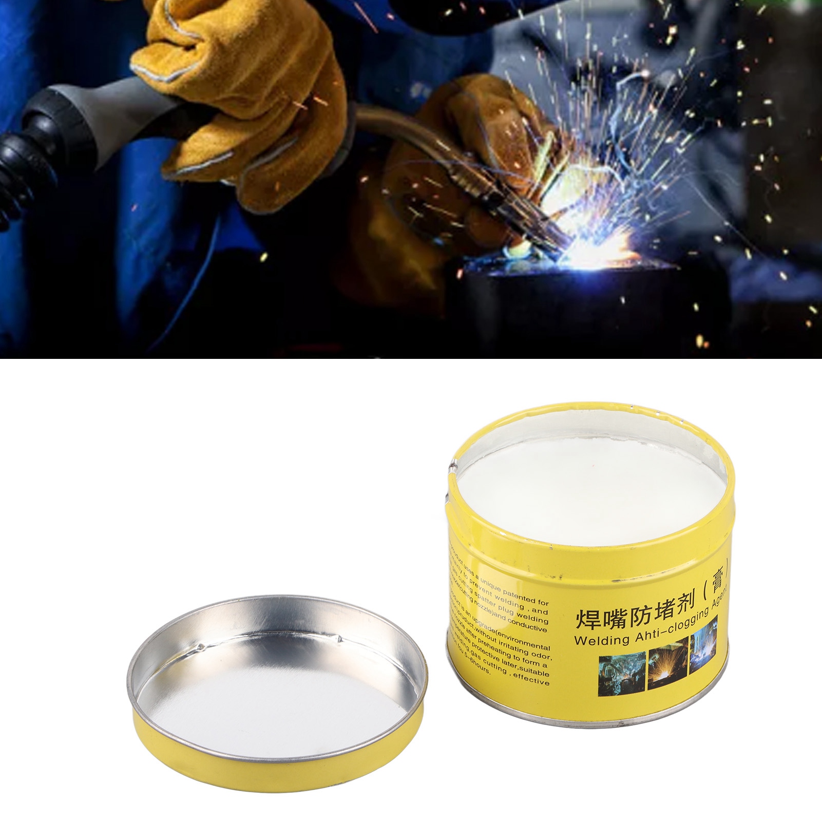 Eine Schachtel Mit Umweltfreundlichem Anti-spritz-gel Für Schweißdüsen, Gel Für Mig-düsen, Anti-verstopfungs-paste Für Schweißdüsen, Typ A.