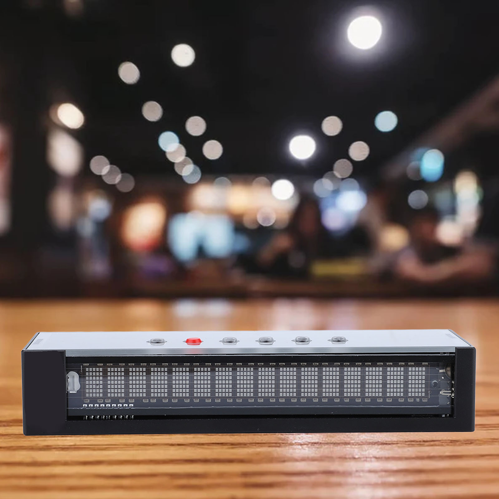 Retro-vfd-anzeige Von Audiospektrum, Schallpegel, Leerem Bildschirm, Rhythmischer Beleuchtung