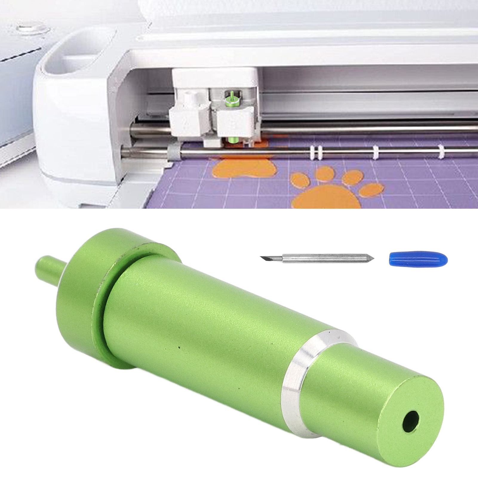 Geeignet Für Cricut Maker 3/maker/explore 3/explore Air 2/air/einzelmesserhalter, Grün Mit 60-grad-messer, 1 Stück.