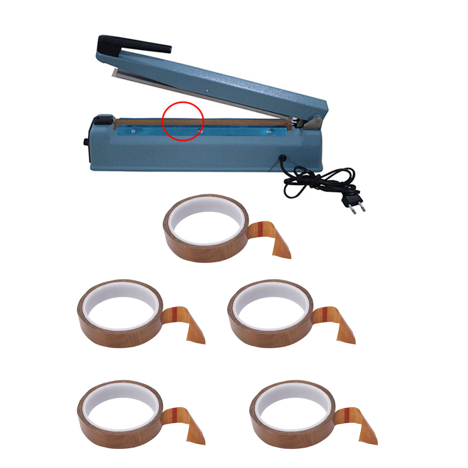 Erhältlich Im 5er-pack, Klebeband 0,13 Mm Dick, 20 Mm Breit, 10 M Gesamtlänge. Hochtemperaturbeständiges, Antistatisches, Abriebfestes, Isolierendes Und Antihaftbeschichtetes Teflonband.