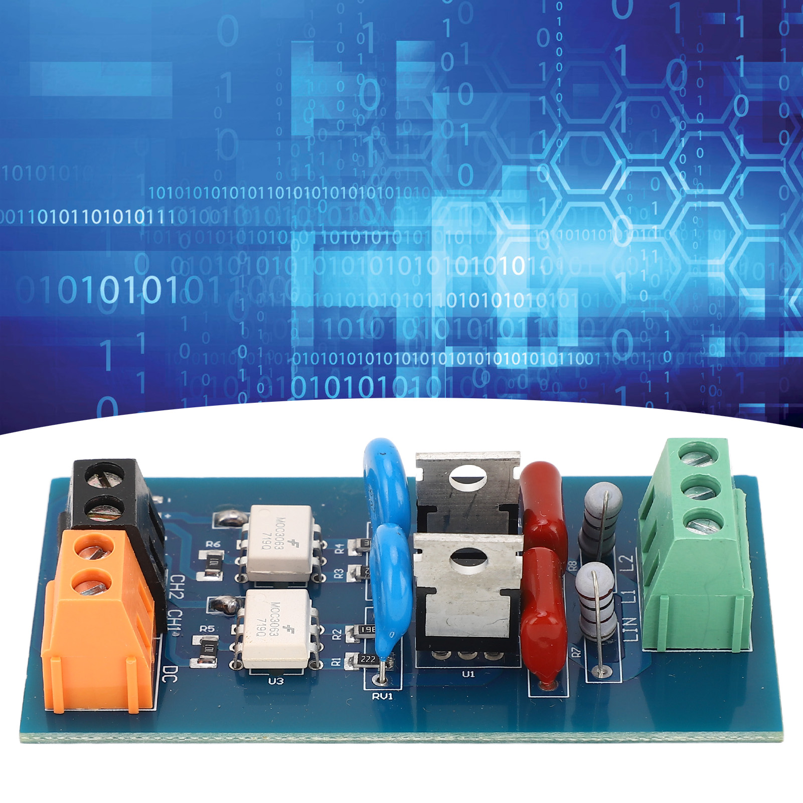 2-kanal-kontaktloses Halbleiterrelaismodul, Optoisolierte Sps-verstärkerplatine, 8–230 V Ac