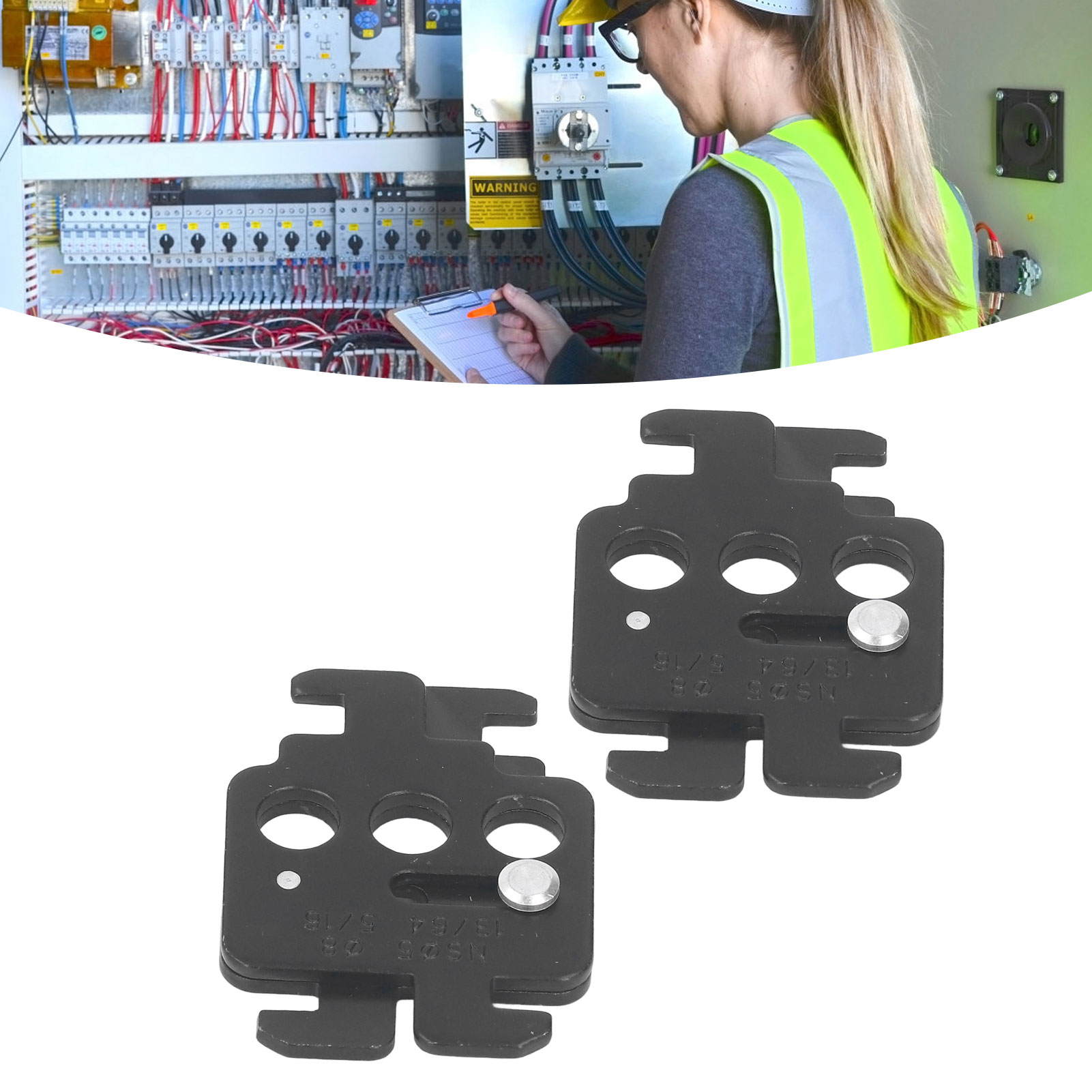 Zwei Verriegelungsvorrichtungen Für Leistungsschalter, Sogenannte Doppelköpfige Verriegelungs-leistungsschalterverriegelungen, Werden Zur Verriegelung Von Leistungsschaltern, Zur Energieisolierung Und