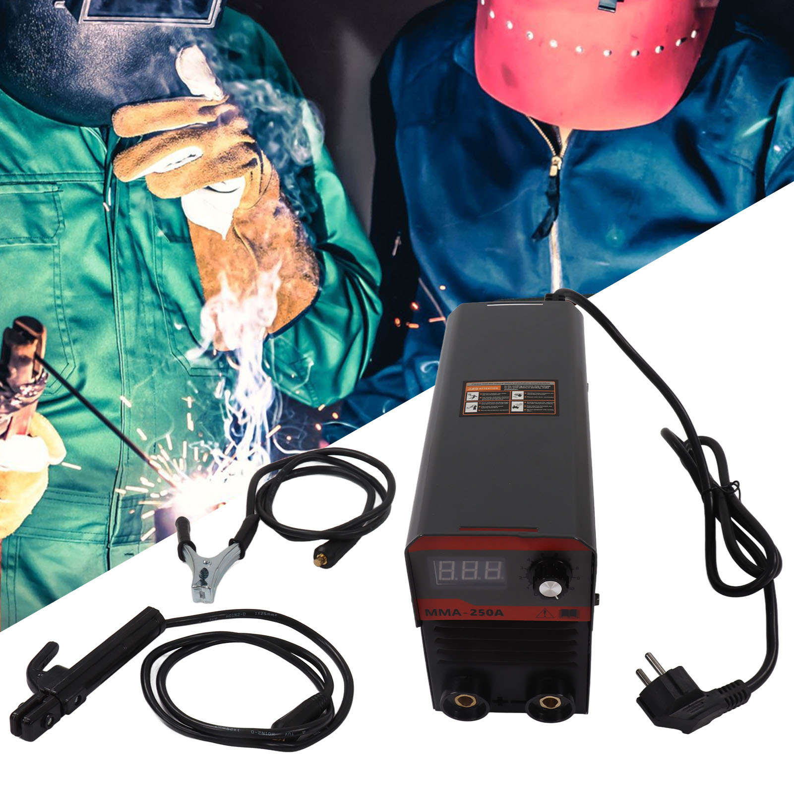 Mma-250 Mini, Ein Tragbares, Invertergesteuertes Lichtbogenschweißgerät Für Den Heimgebrauch (250 A, 220 V) Mit Digitalanzeige.