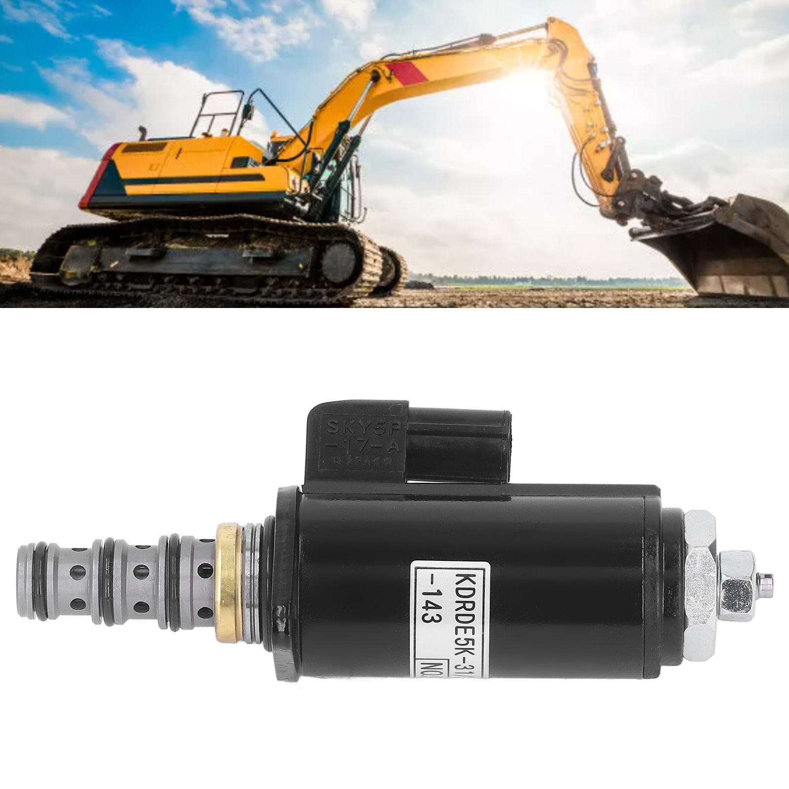 Magnetventil Für Hydraulikpumpe Kdrde5k-31/30c50-147 Yn35v00054f1, Kompatibel Mit Kobelco Sk200-8