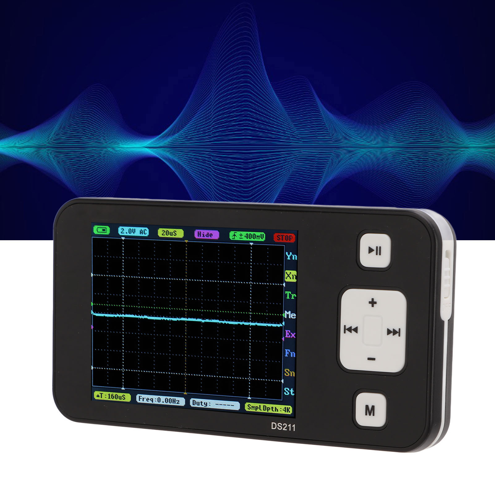 Miniware Ds211 Mini-oszilloskop: Tragbares Taschenoszilloskop Mit 1 Kanal Und Einer Bandbreite Von 200 Khz, Einsteiger-oszilloskop.