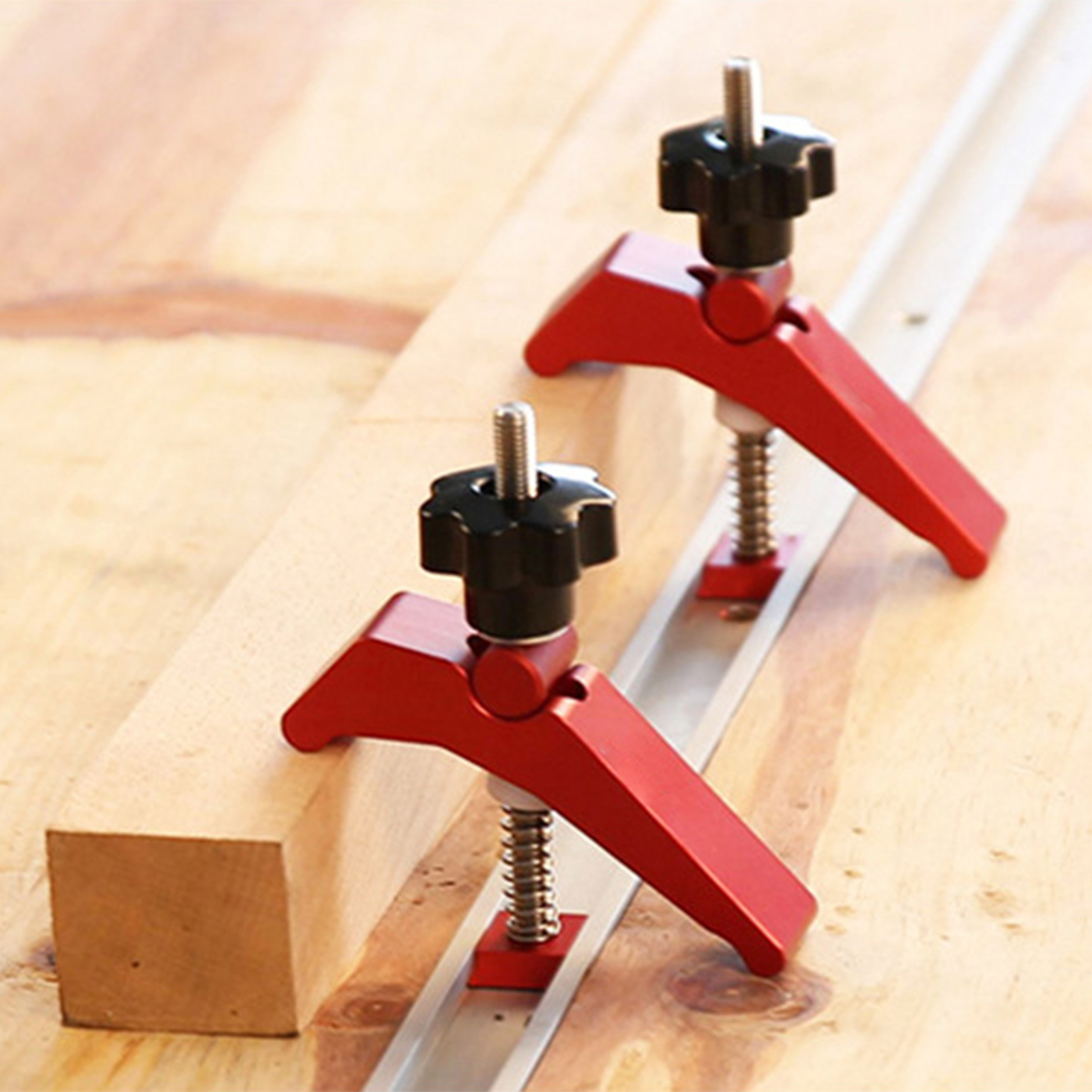 Anschlag Für Holzbearbeitungstische Aus Reiner Aluminiumlegierung, Druckblock-gleitnut-befestigungsanschlag