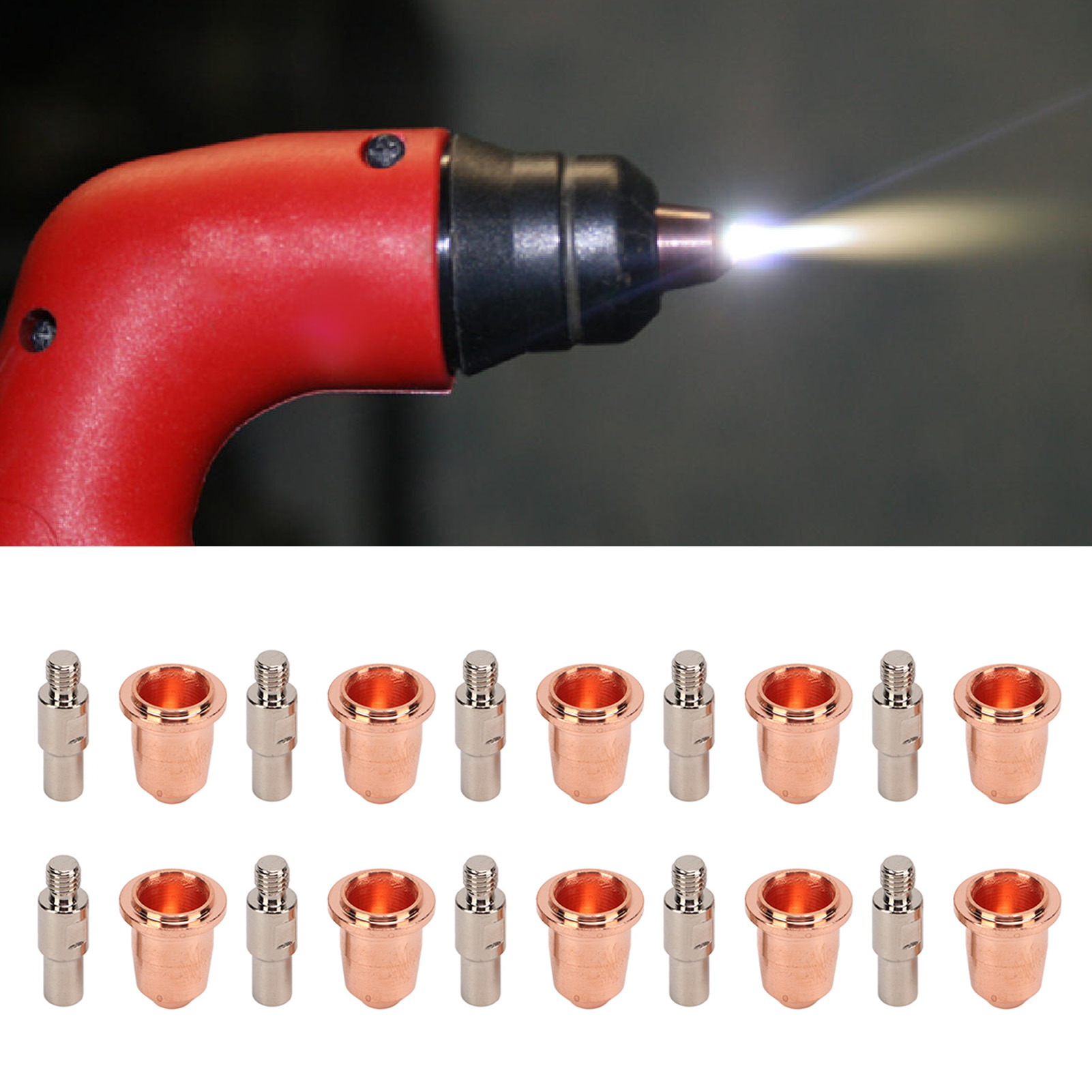 Set Mit 20 Verbrauchsmaterialien, Elektroden Und Düsen Für Plasmaschneidbrenner, Kompatibel Mit Chuangfeimei S45