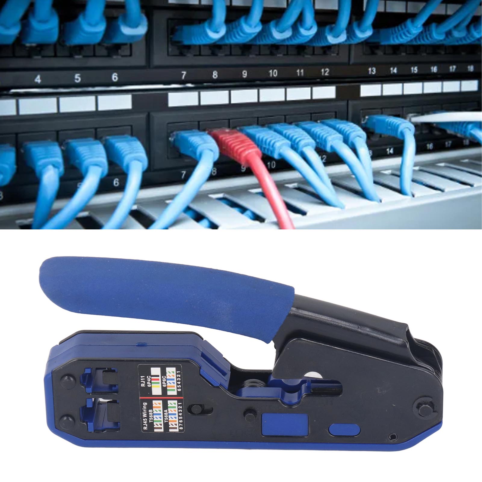 Rj45-crimpwerkzeug-set Für Gerade Cat5- Und Cat6-stecker