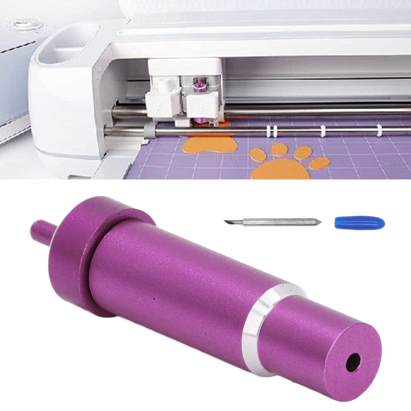 Geeignet Für Cricut Maker 3/maker/explore 3/explore Air 2/air/einzelmesserhalter, Lila Mit 60-grad-messer, 1 Stück.