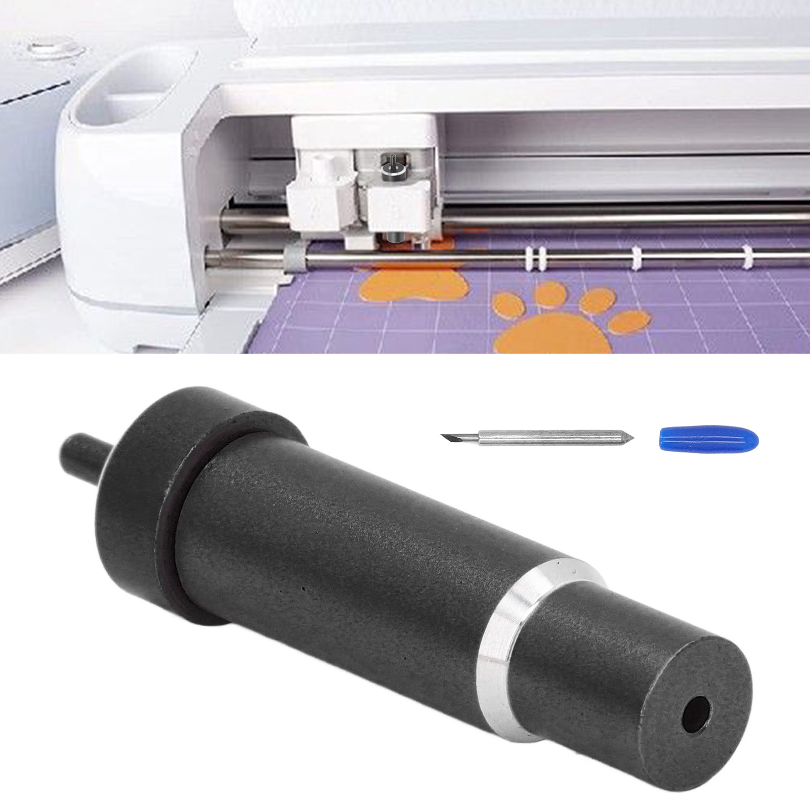 Geeignet Für Cricut Maker 3/maker/explore 3/explore Air 2/air/einzelmesserhalter, Schwarz Mit 60-grad-messer, 1 Stück.