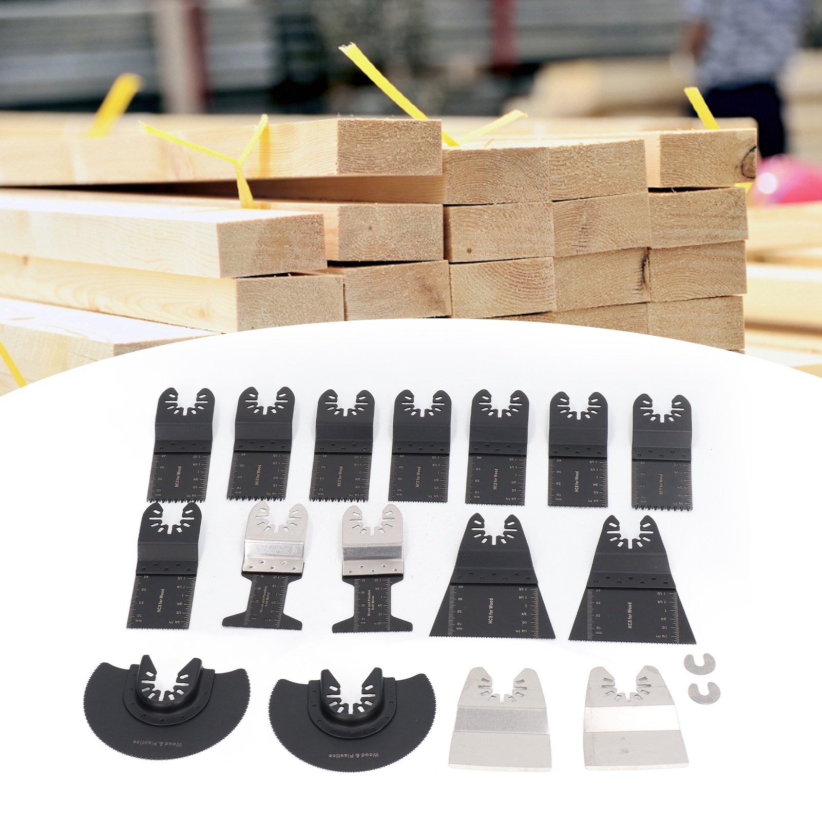 Set Mit 18 Vielseitigen Sägeblättern, Professionelle Universal-oszillationssägeblätter, Multifunktionale Sägeblätter Für Die Holz- Und Metallbearbeitung.