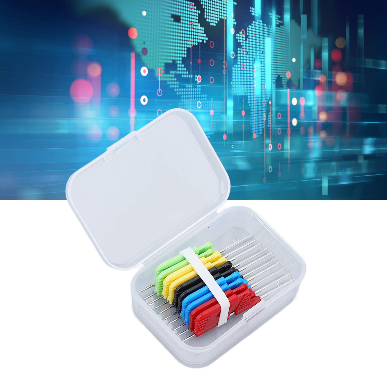 Set Mit 10 Miniatur-doppelhaken-testklemmen Für Smd-ic-pins
