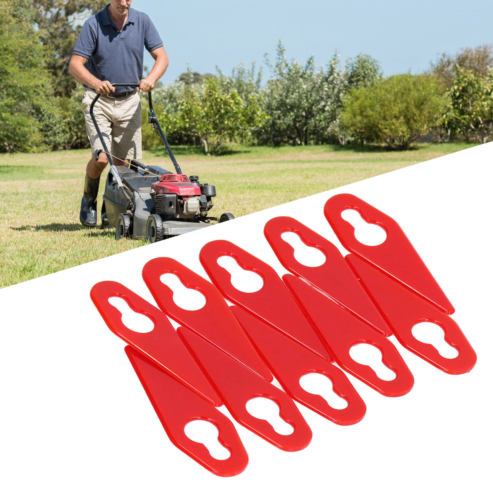 Geeignet Für Rasenmäher Der Gtech Gt-serie, Kunststoff-mähklingen, Rot.