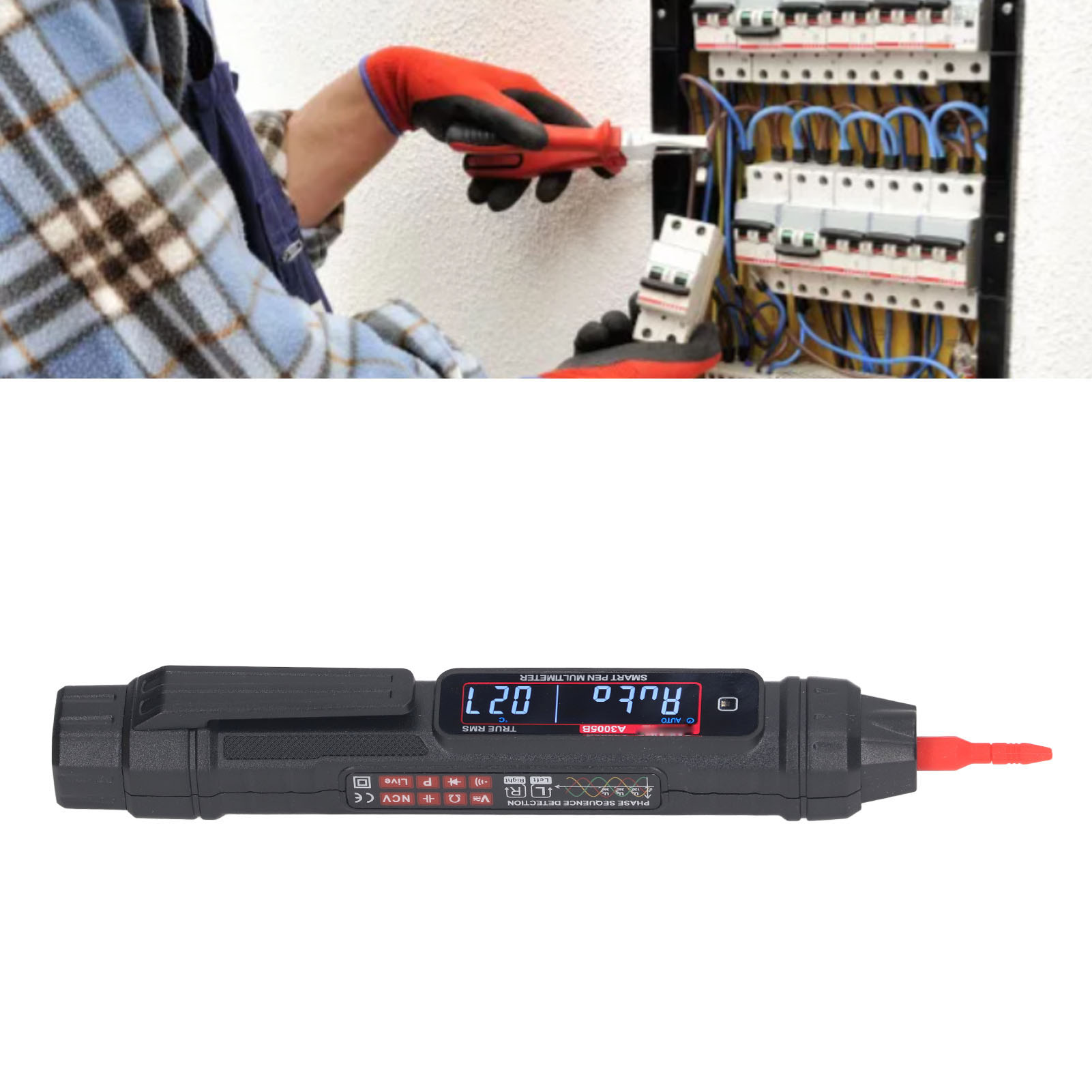 Aneng A3005b Stiftmultimeter, Neues Modell Für Elektriker, Induktives Spannungsprüfgerät, Vollintelligent, Hitzebeständig, Hochpräzises Digitales Multimeter