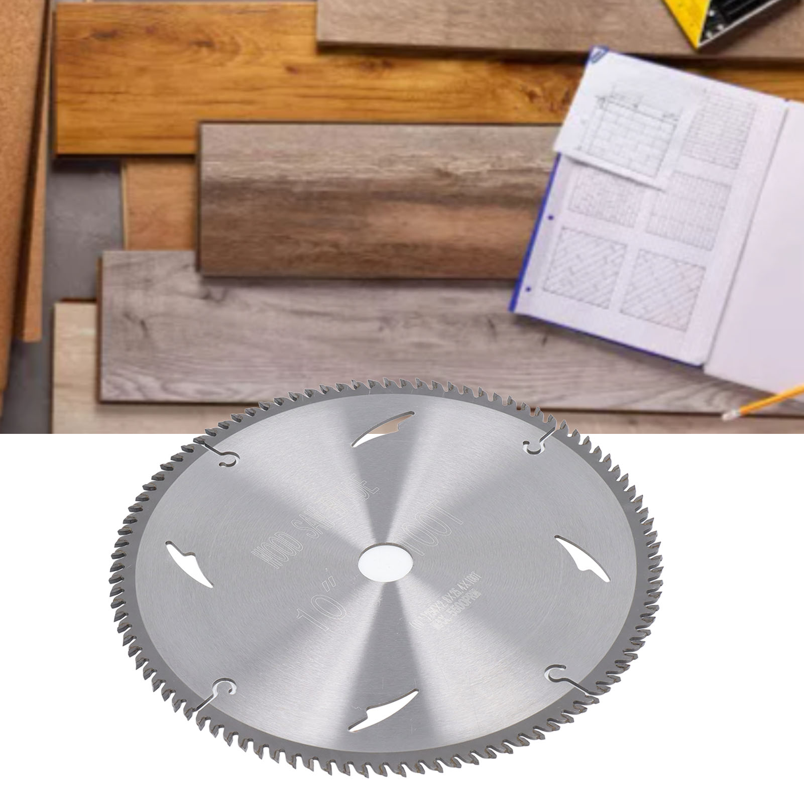 Dekoratives Holzsägeblatt Mit Abwechselnder Verzahnung, Hartmetallbeschichtet, 10 X 100 Zähne