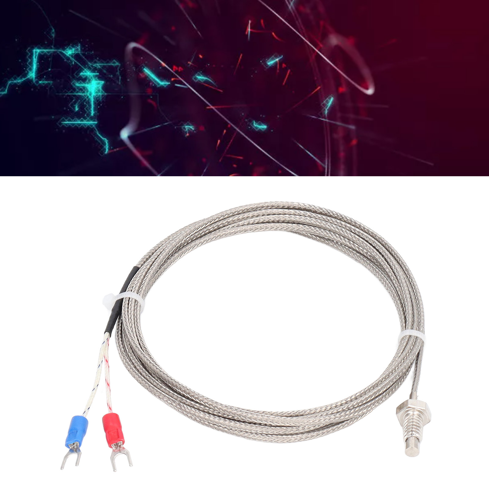Berm® Typ K Schraubtemperaturfühler Für Thermoelemente, 2 M Temperaturmesskabel