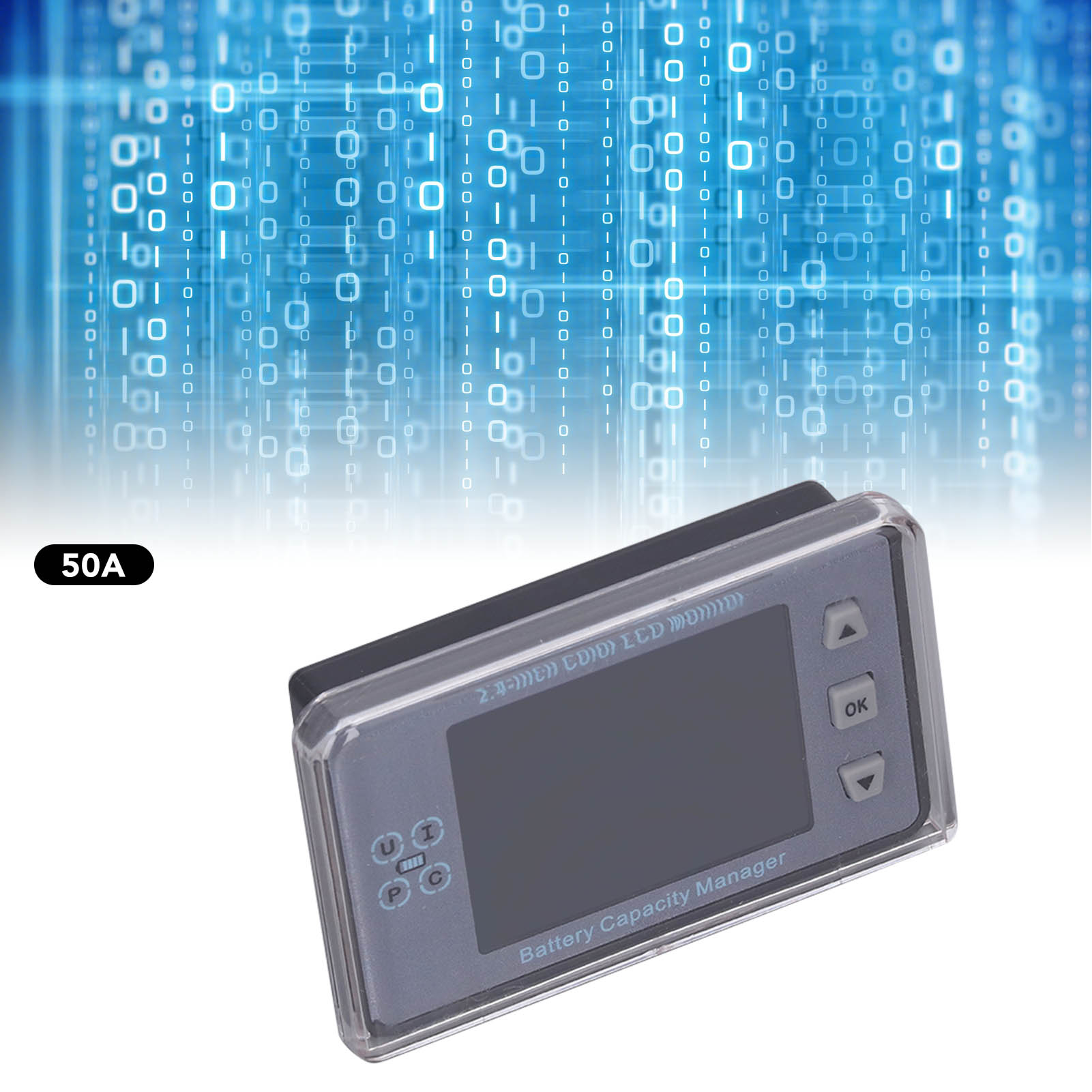 Vac8810f Drahtloses Voltmeter Und Amperemeter Mit Farbdisplay, 500 V, Batteriemanagement Und 50 A