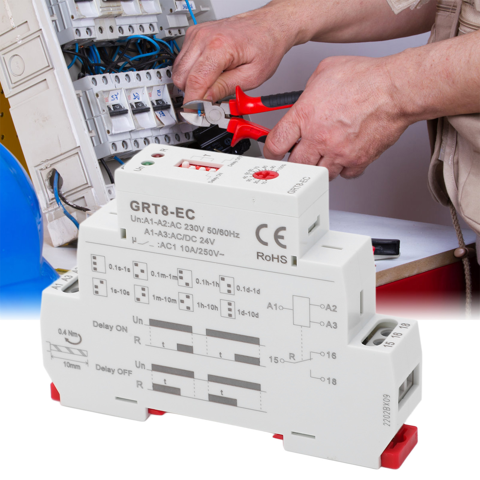 Zeitverzögerungsrelais Mit Doppelfunktion, Ac 230 V Oder Ac/dc 24 V