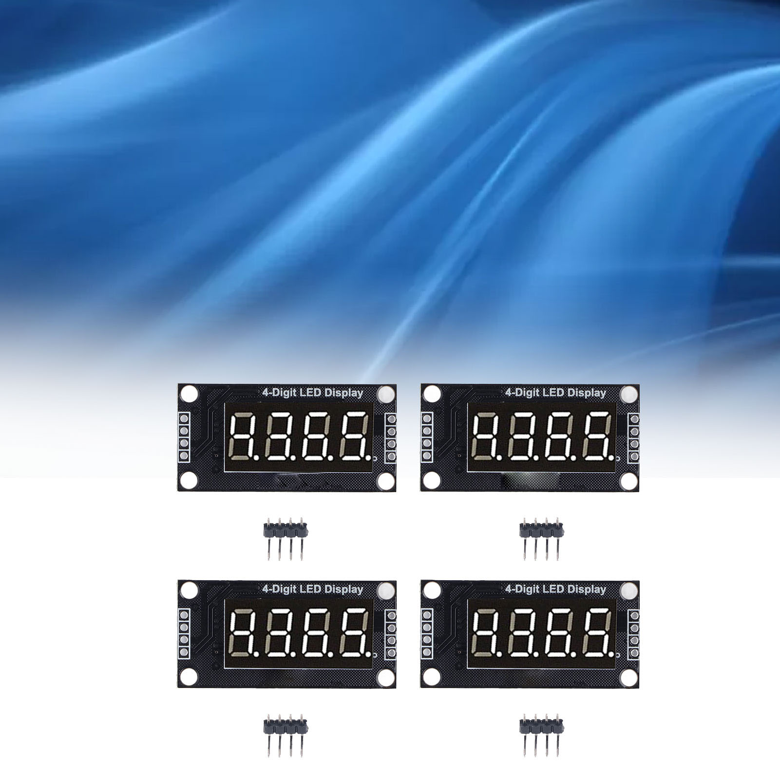 Verkauft In 4er-packs: 0,36 Zoll Digitales Anzeigemodul, Vierstellige Sieben-segment-led-anzeige, Tm1637 Modul, Weiß.