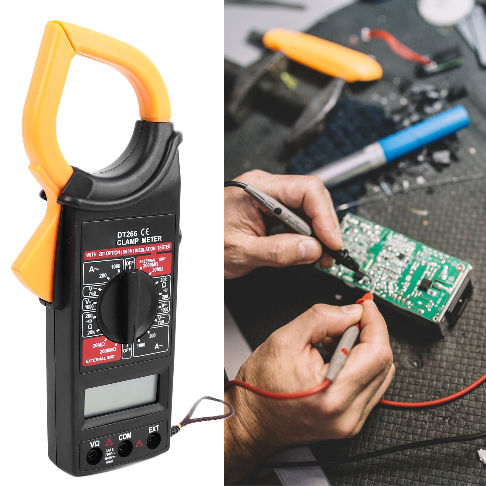 Hochpräzises Stromzangenmessgerät, Multimeter, Digitales Amperemeter, Stromzangen-amperemeter, Vollautomatisches Ac/dc-messgerät