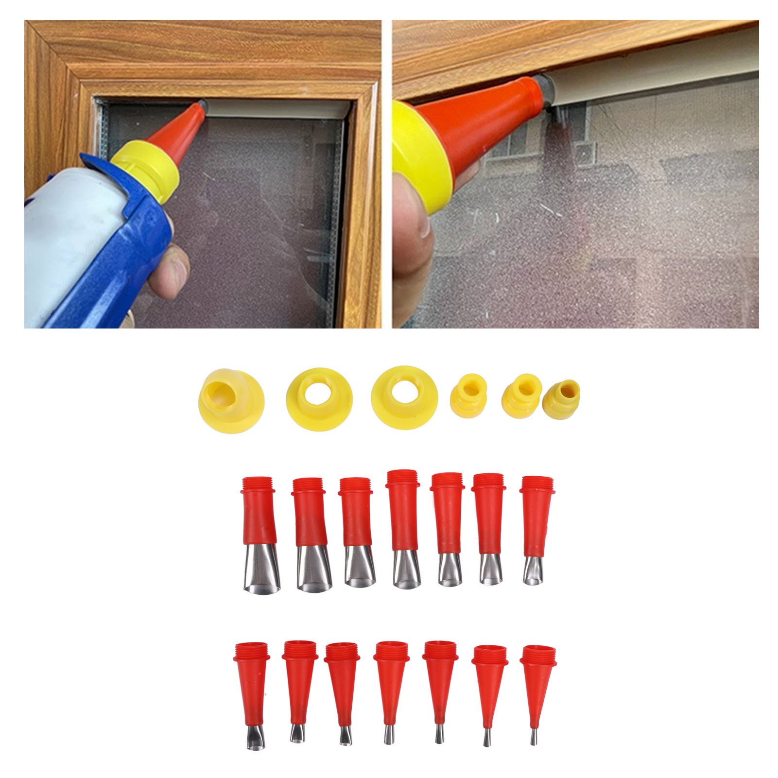 Set Mit 20 Integrierten Edelstahl-klebespitzen, Klebstoffauftragswerkzeug, Klebespitze Für Glasstrukturen, Entenschnabel-klebespitze