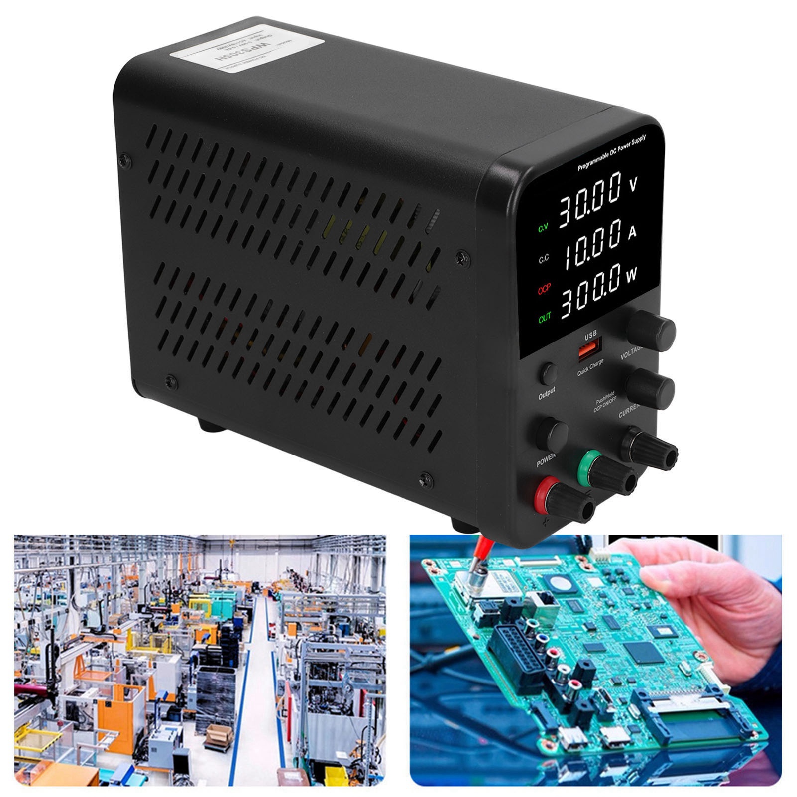 Einstellbares, Geregeltes Gleichstromnetzteil Wps305h 030 V/05 A/150 W, Usb-voltmeter Und Amperemeter, Spannungsregler, Europäischer Standard Ac230 V