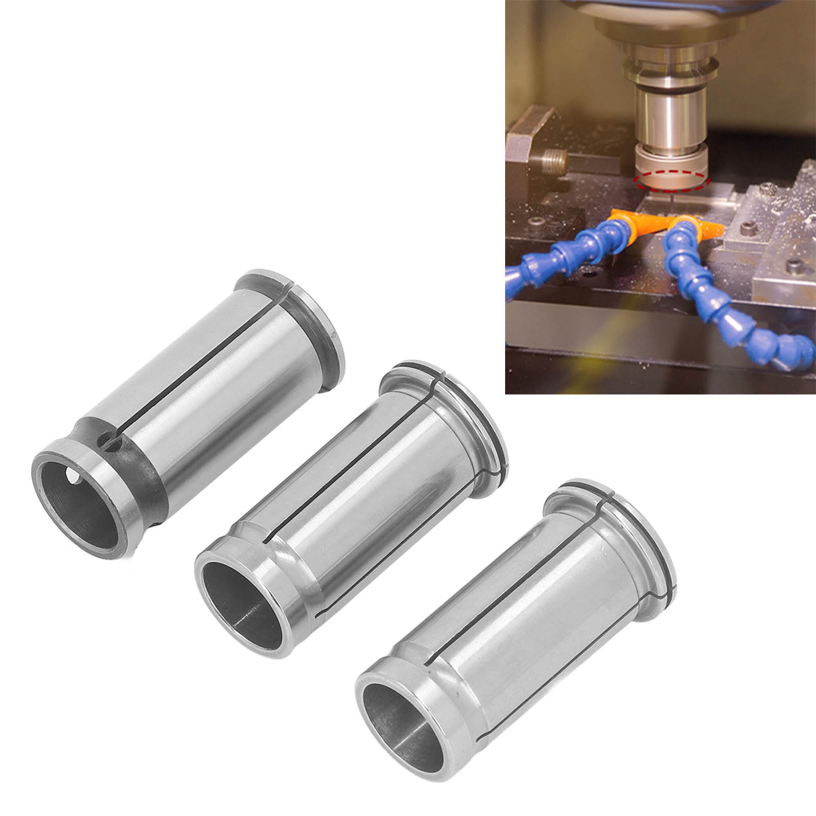 Satz Mit 3 Spannzangen Mit Geradem Schaft, Typ C25, Für Cnc-werkzeuge. Spannzangengrößen: 16 Mm, 18 Mm, 20 Mm