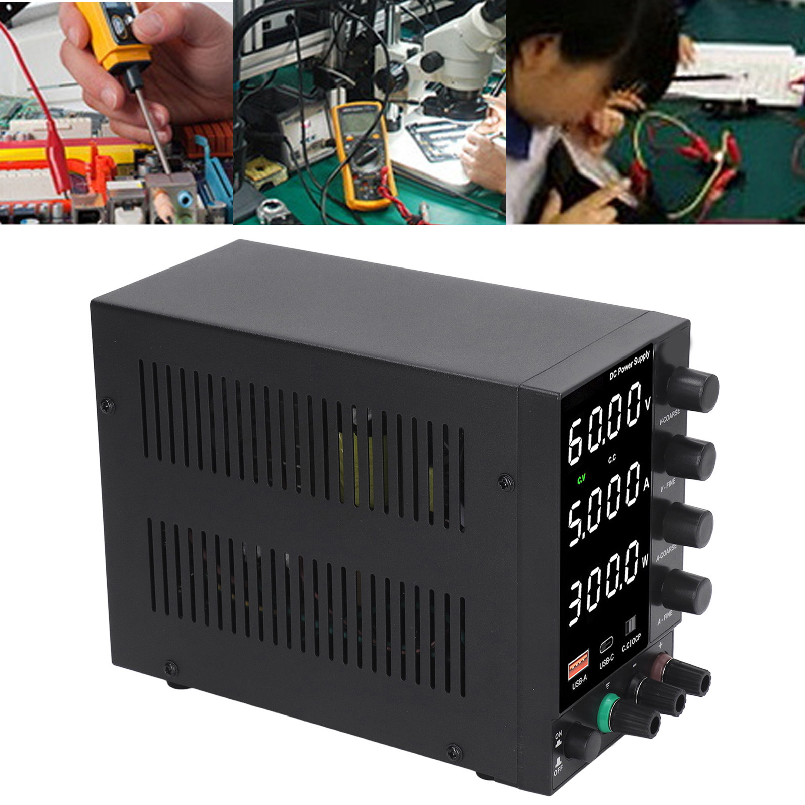 Einstellbares, Geregeltes Dc-netzteil Mit Digitalanzeige Dps305u, Geregeltes Tischnetzteil Mit Drehgeber, Grob- Und Feineinstellknöpfen, Usb- Und Typ-c-schnellladeanschlüssen, Europäischer Standard Ac