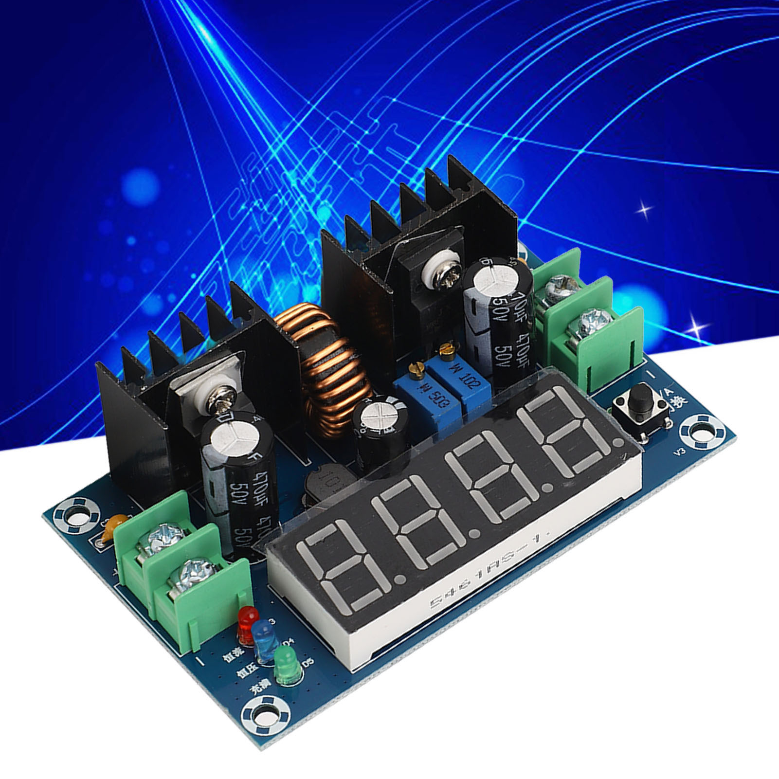Das Hochleistungs-konstantstrom- Und Konstantspannungs-abwärtslastmodul Xh-m243 Unterstützt Einen Strom Von 8 A Und Eine Leistung Von 180 W.