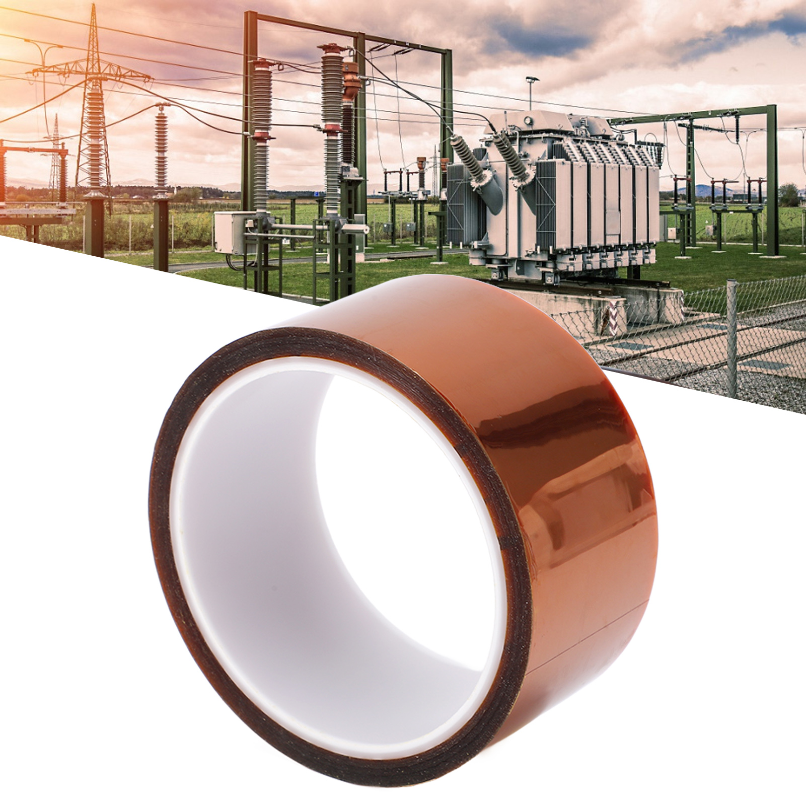 0,05 Mm Dicke Klebeschicht, 45 Mm Breite Oberfläche, 33 M Gesamtlänge Polyimidband Mit Goldfingern, Isolierend Und Beständig Gegen Hohe Temperaturen.