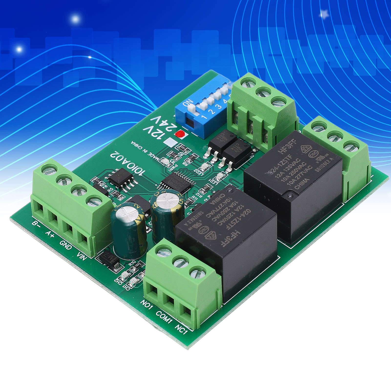 Rs485 Modbusrtu 2-kanal Di-do 24v Dc Relaismodul