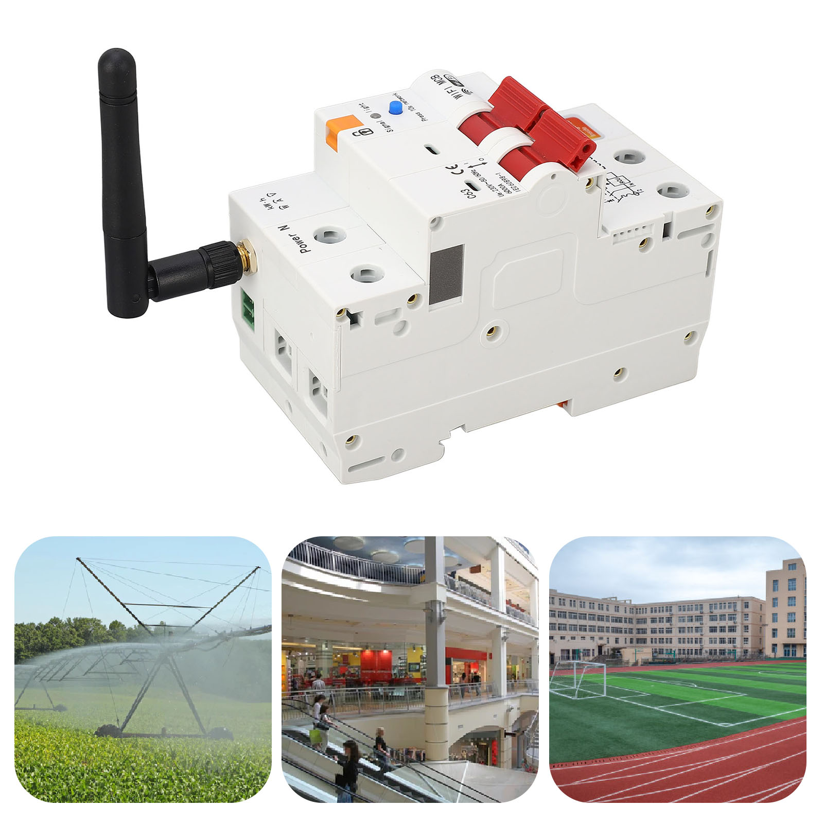 Graffiti Wifi + Rs485 Bipolarer Mess-leistungsschalter, Intelligentes Pneumatisches Schaltnetzteil Mit Fernsteuerung Per Mobil-app, Stromverbrauchsstatistik, 230 V Ac 50/60 Hz 63 A