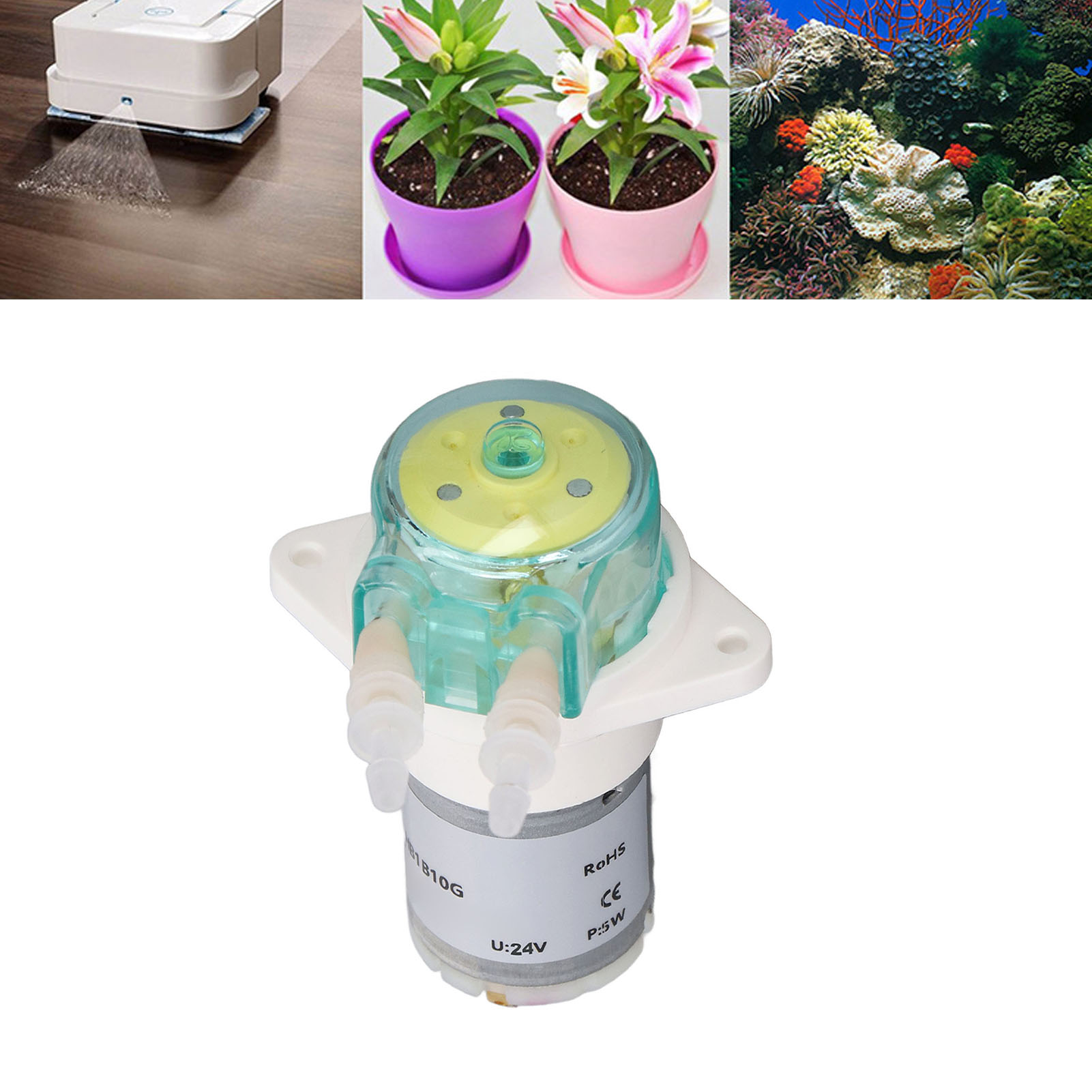 Chemischer Niedrigdurchflussanalysator 122 Ml/min 5 W Mit Getriebeuntersetzung, Diy 24 V Miniatur-hydroponik-schlauchpumpe